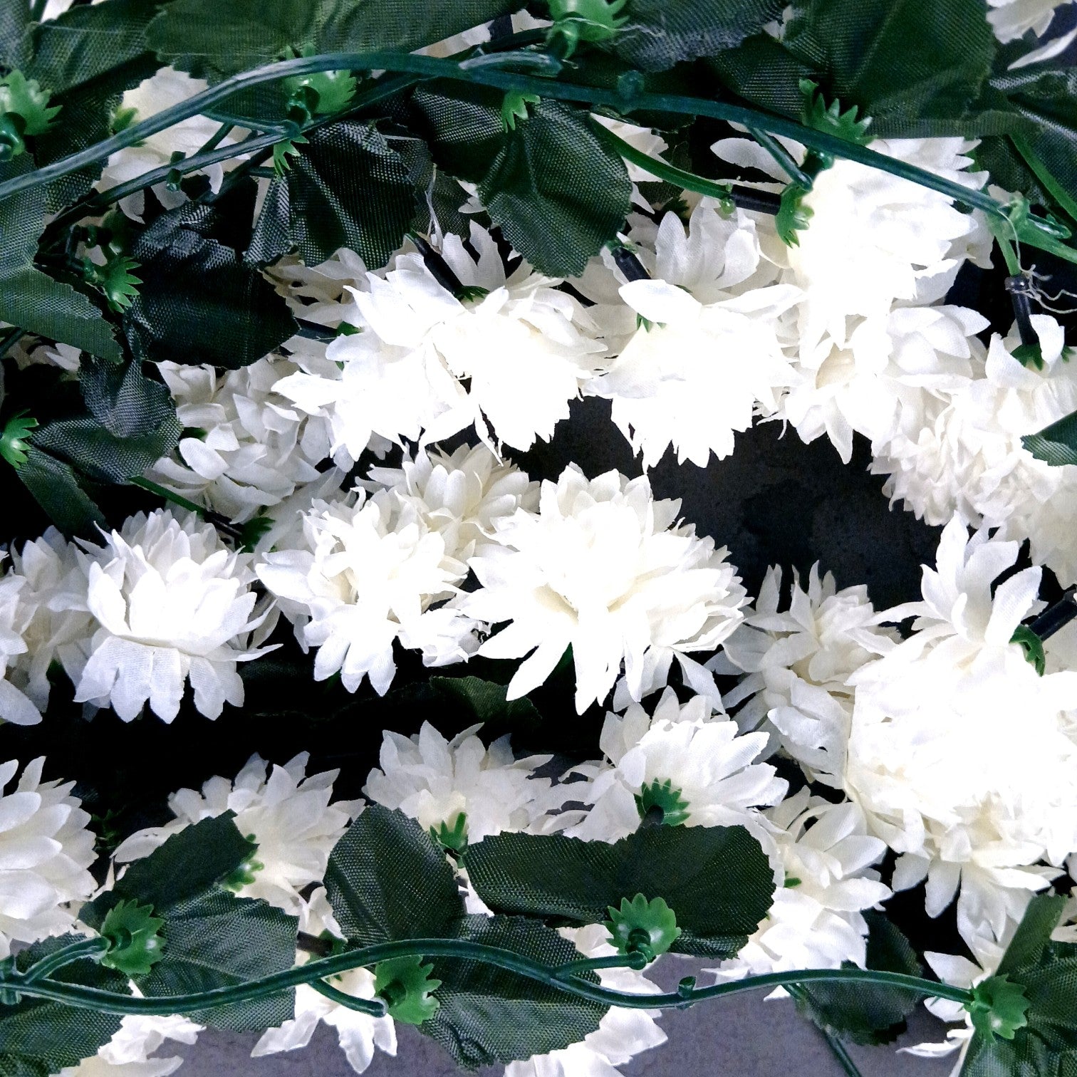 Artificial Hanging Flower for Home Decor | Decorative Wall Hanging | Balcony Garden Indoor Outdoor Decorative Hanging Plant for Living Room Bedroom Office - 37 Inch - Apkamart #Color_White