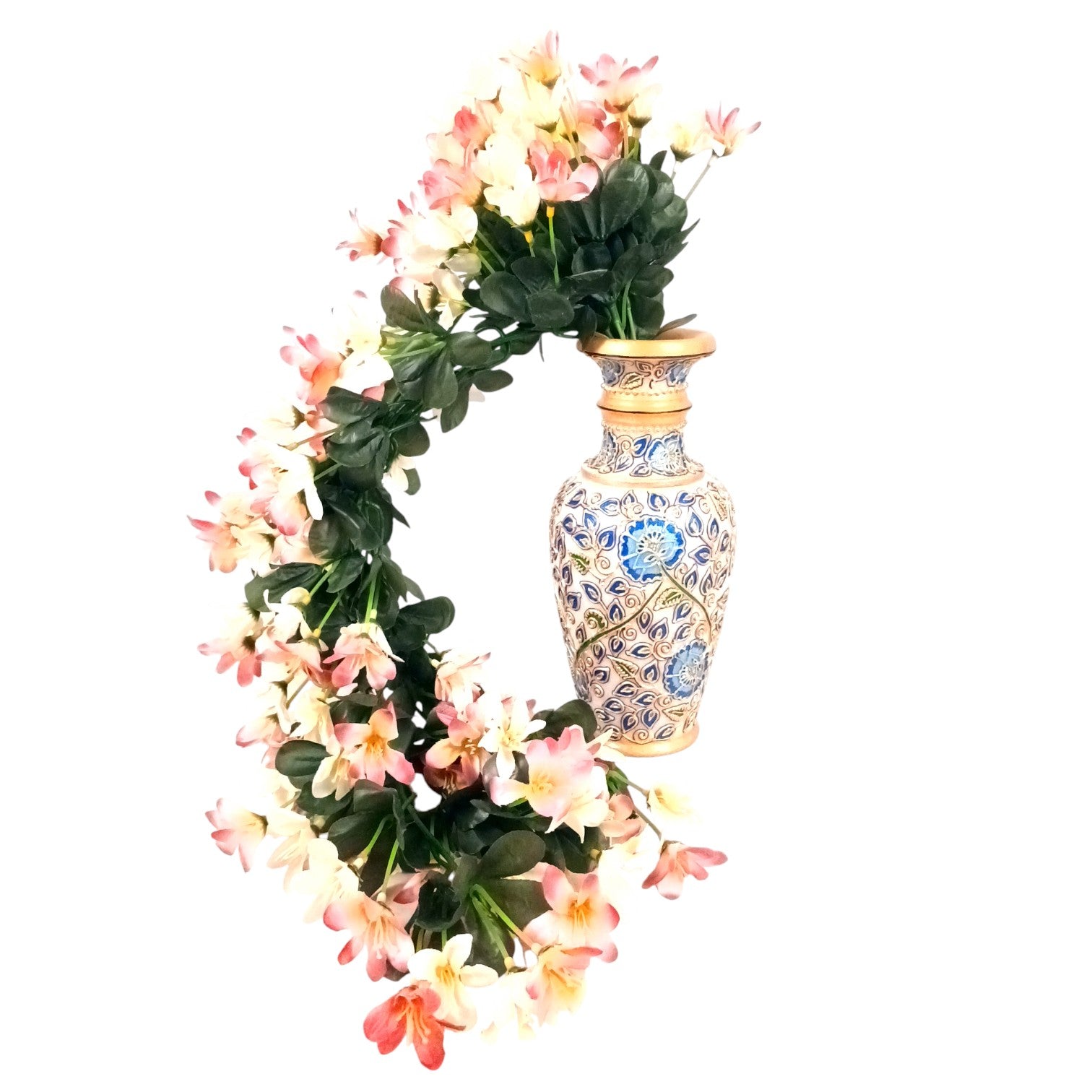 Artificial Hanging Flowers for Decoration | Flower Bunch for Wall, Door, Balcony | Decorative Hanging for Home Décor, Diwali Decoration & Gifting - 27 Inch - Apkamart #Color_Pink