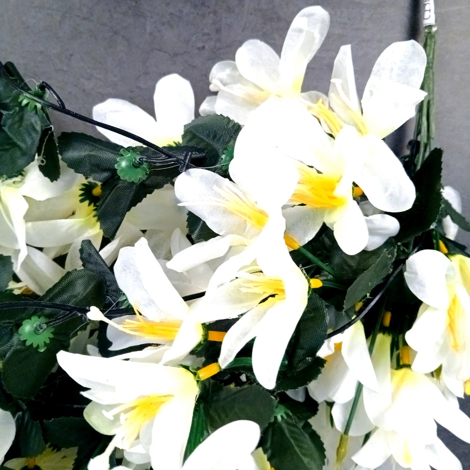 Artificial Hanging Flower for Home Decor | Realistic Hanging Flower | Decorative Wall Hanging Floral Bunch for Festive Decor, Home Decor, Balcony, Living Room - 34 Inch - Apkamart #Color_White