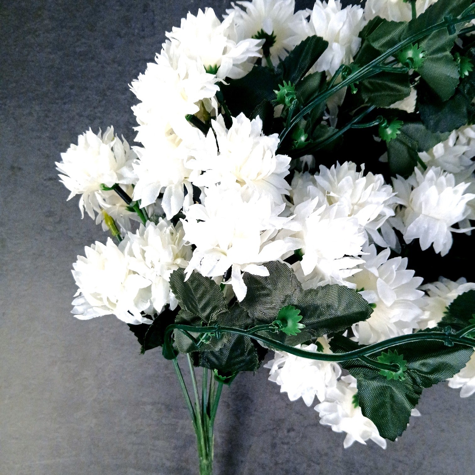 Artificial Hanging Flower for Home Decor | Decorative Wall Hanging | Balcony Garden Indoor Outdoor Decorative Hanging Plant for Living Room Bedroom Office - 37 Inch - Apkamart #Color_White