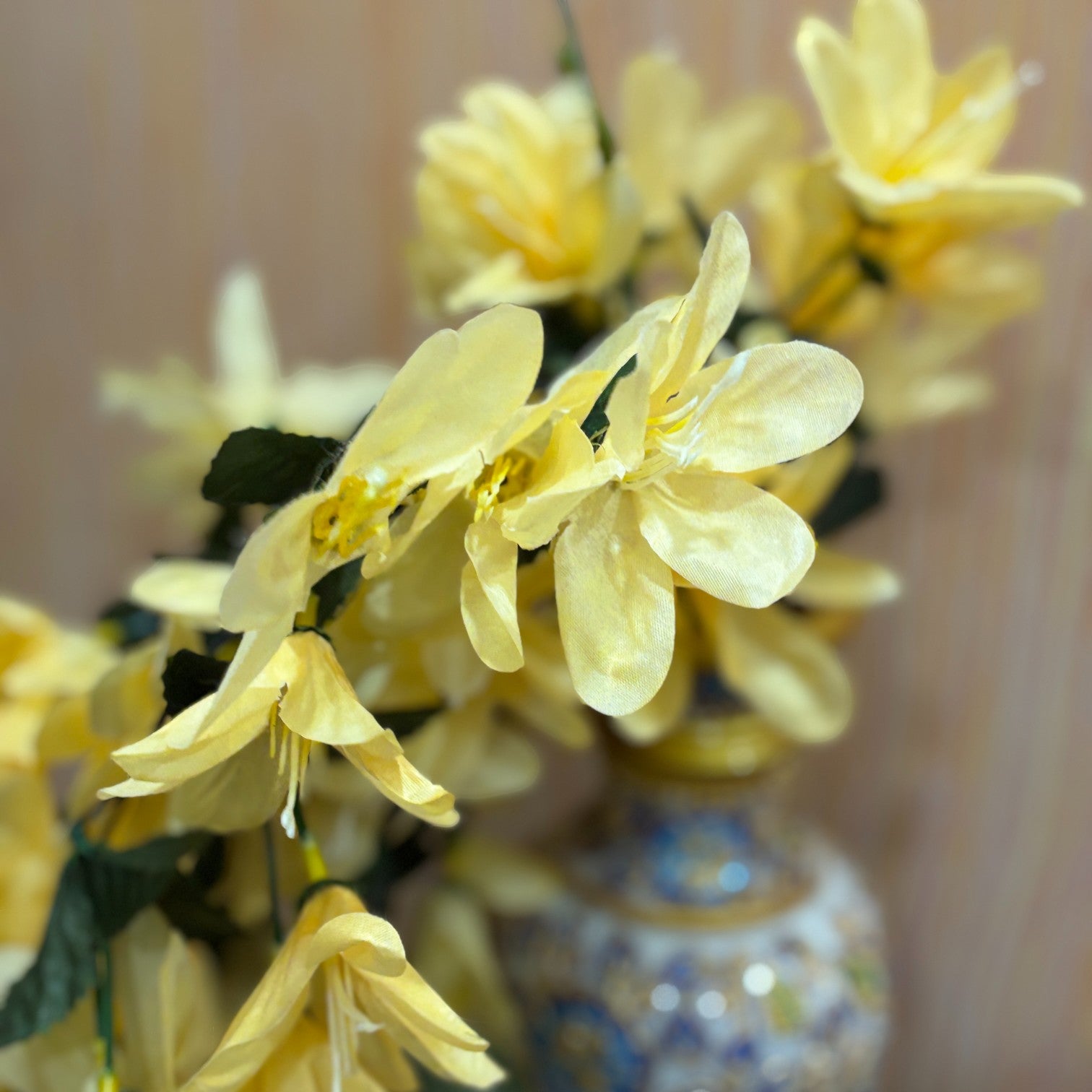 Artificial Hanging Flower for Home Decor | Realistic Hanging Flower | Decorative Wall Hanging Floral Bunch for Festive Decor, Home Decor, Balcony, Living Room - 34 Inch - Apkamart #Color_Orange