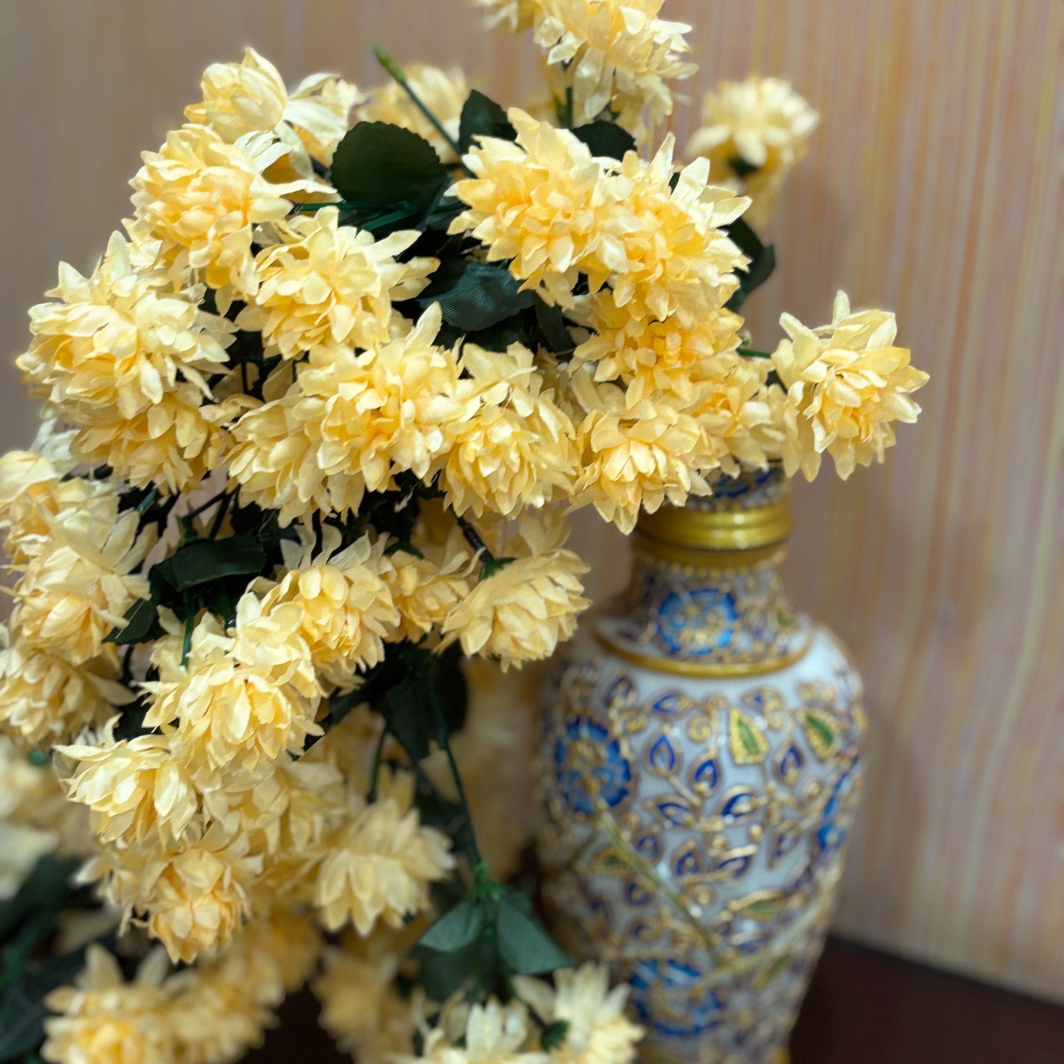 Artificial Hanging Flower for Home Decor | Decorative Wall Hanging | Balcony Garden Indoor Outdoor Decorative Hanging Plant for Living Room Bedroom Office - 37 Inch - Apkamart #Color_Orange