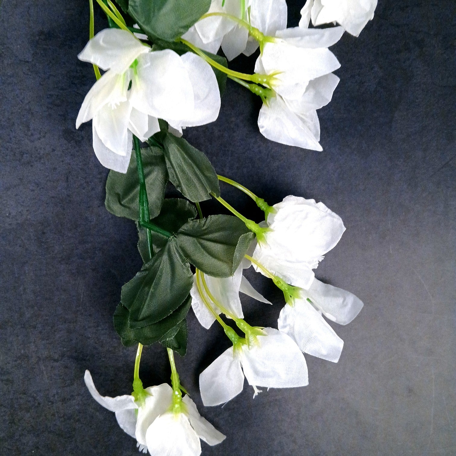 Artificial Hanging Flower for Home Decor | Hanging Flower | Decorative Wall Hanging Floral Bunch for Balcony, Garden & Living Room - 27 Inch - Apkamart #Color_White