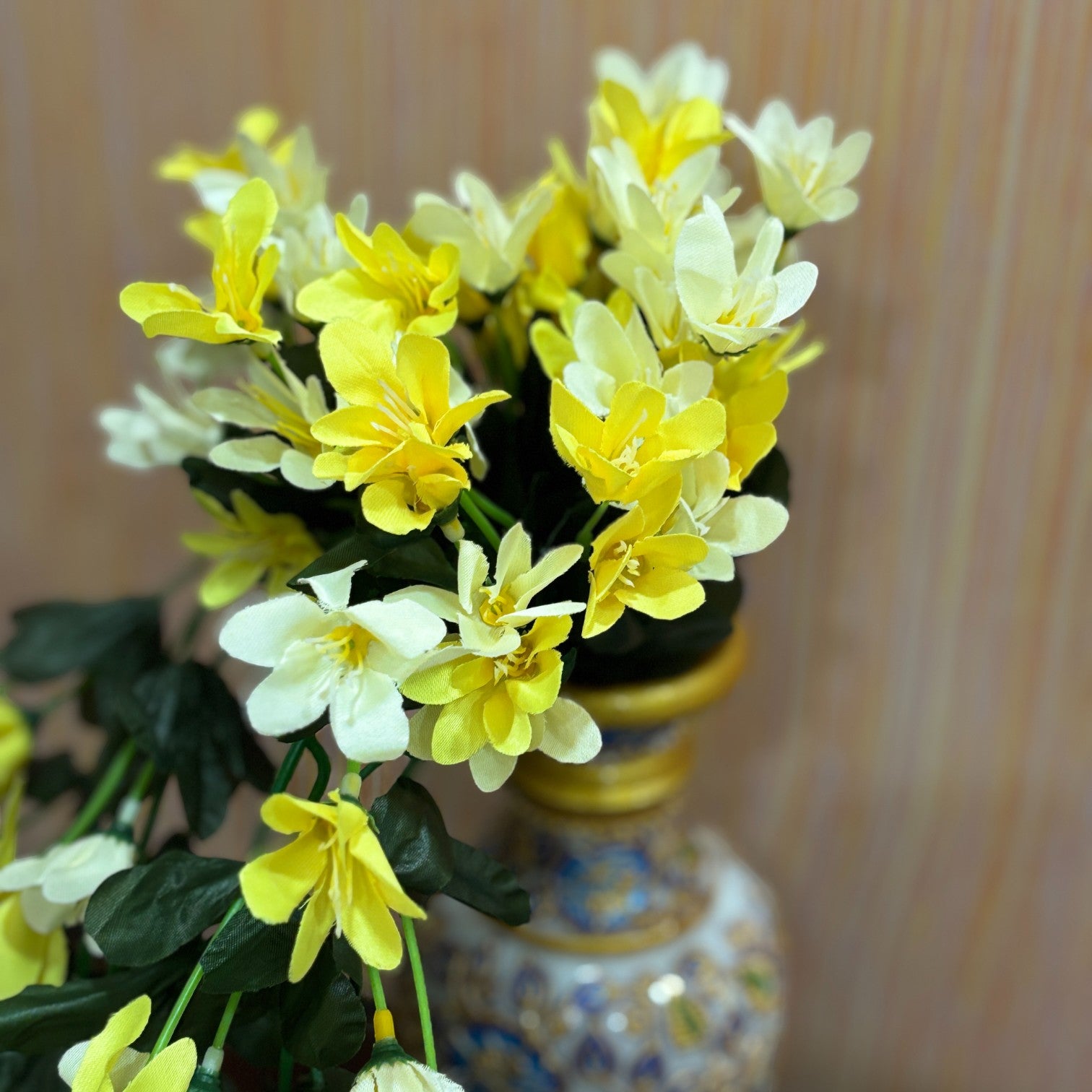 Artificial Hanging Flowers for Decoration | Flower Bunch for Wall, Door, Balcony | Decorative Hanging for Home Décor, Diwali Decoration & Gifting - 27 Inch - Apkamart #Color_Yellow