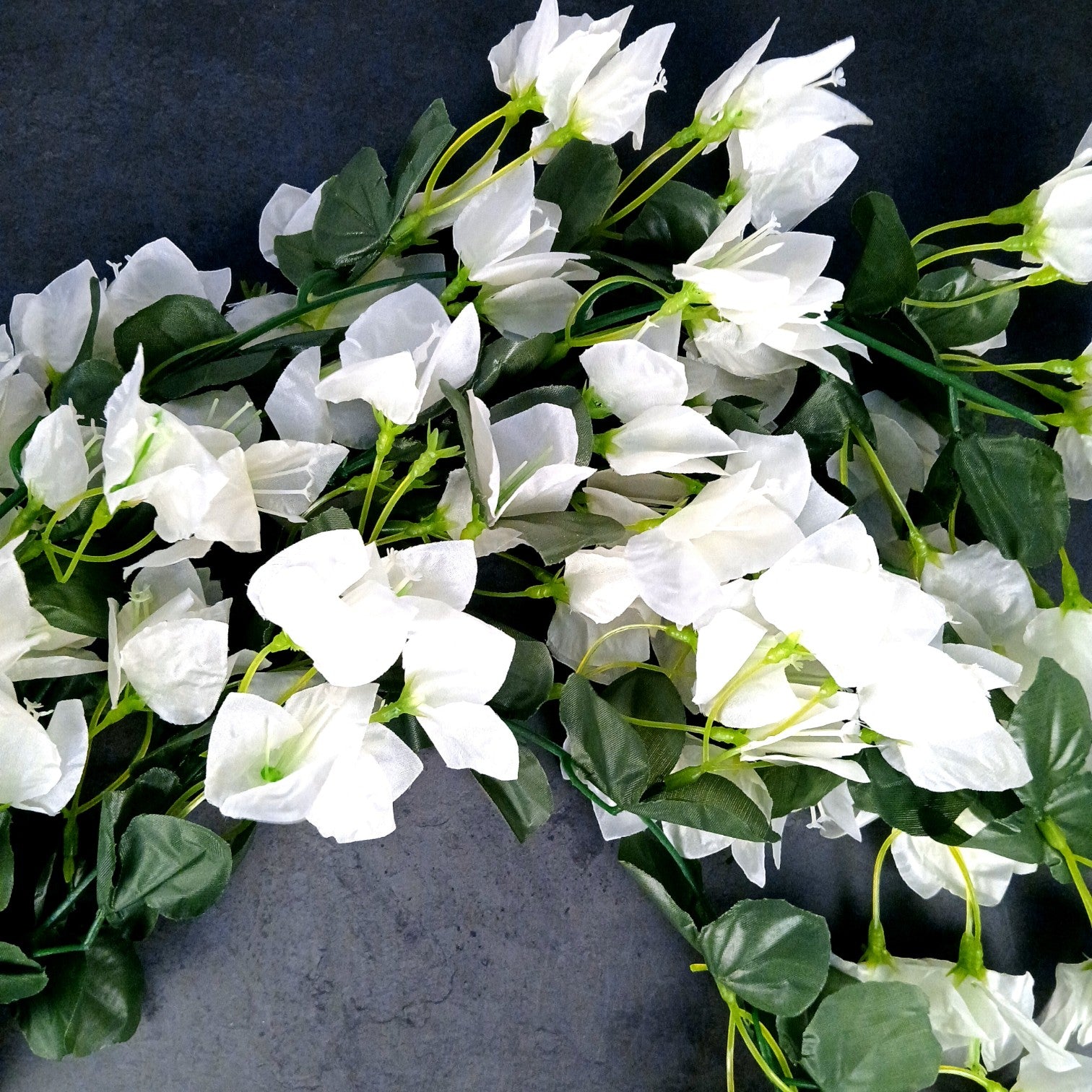 Artificial Hanging Flower for Home Decor | Hanging Flower | Decorative Wall Hanging Floral Bunch for Balcony, Garden & Living Room - 27 Inch - Apkamart #Color_White