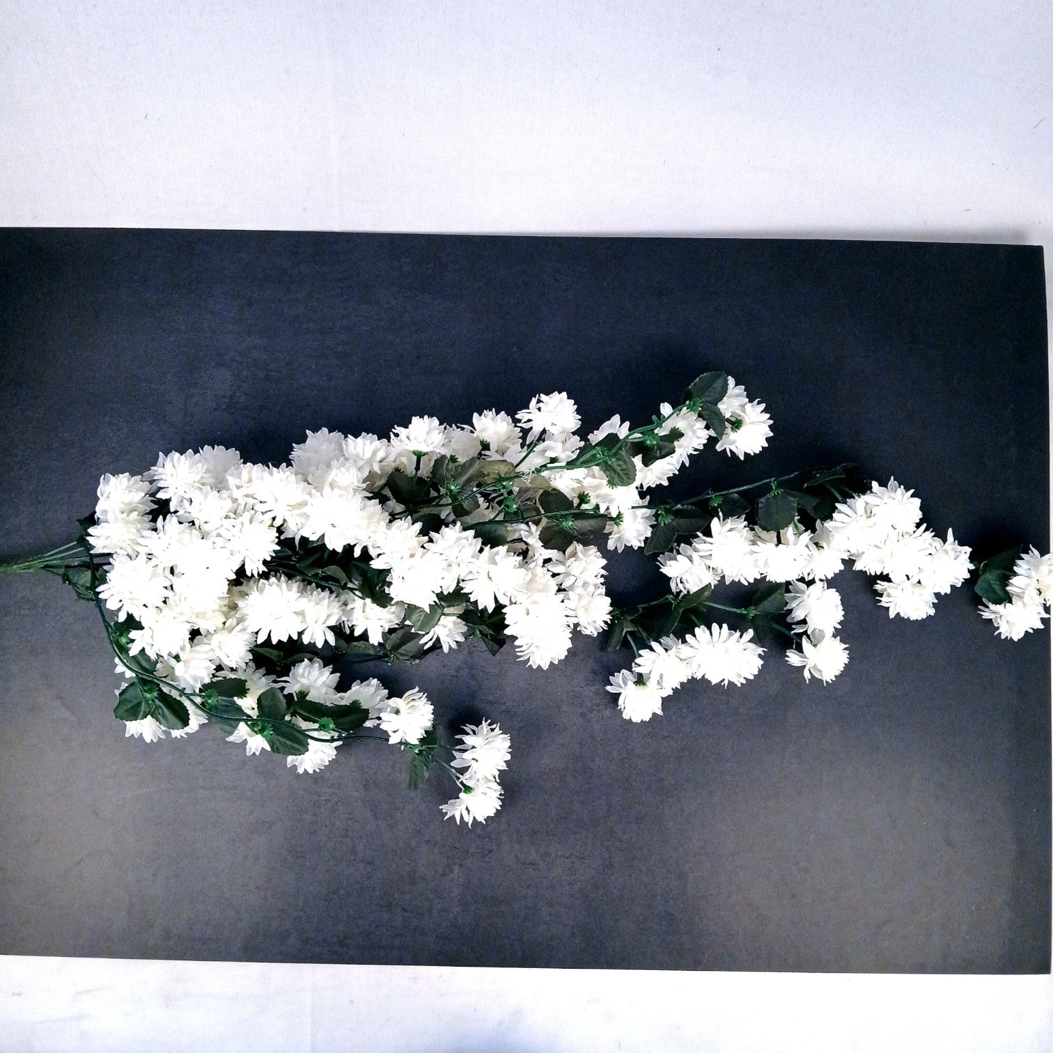 Artificial Hanging Flower for Home Decor | Decorative Wall Hanging | Balcony Garden Indoor Outdoor Decorative Hanging Plant for Living Room Bedroom Office - 37 Inch - Apkamart #Color_White