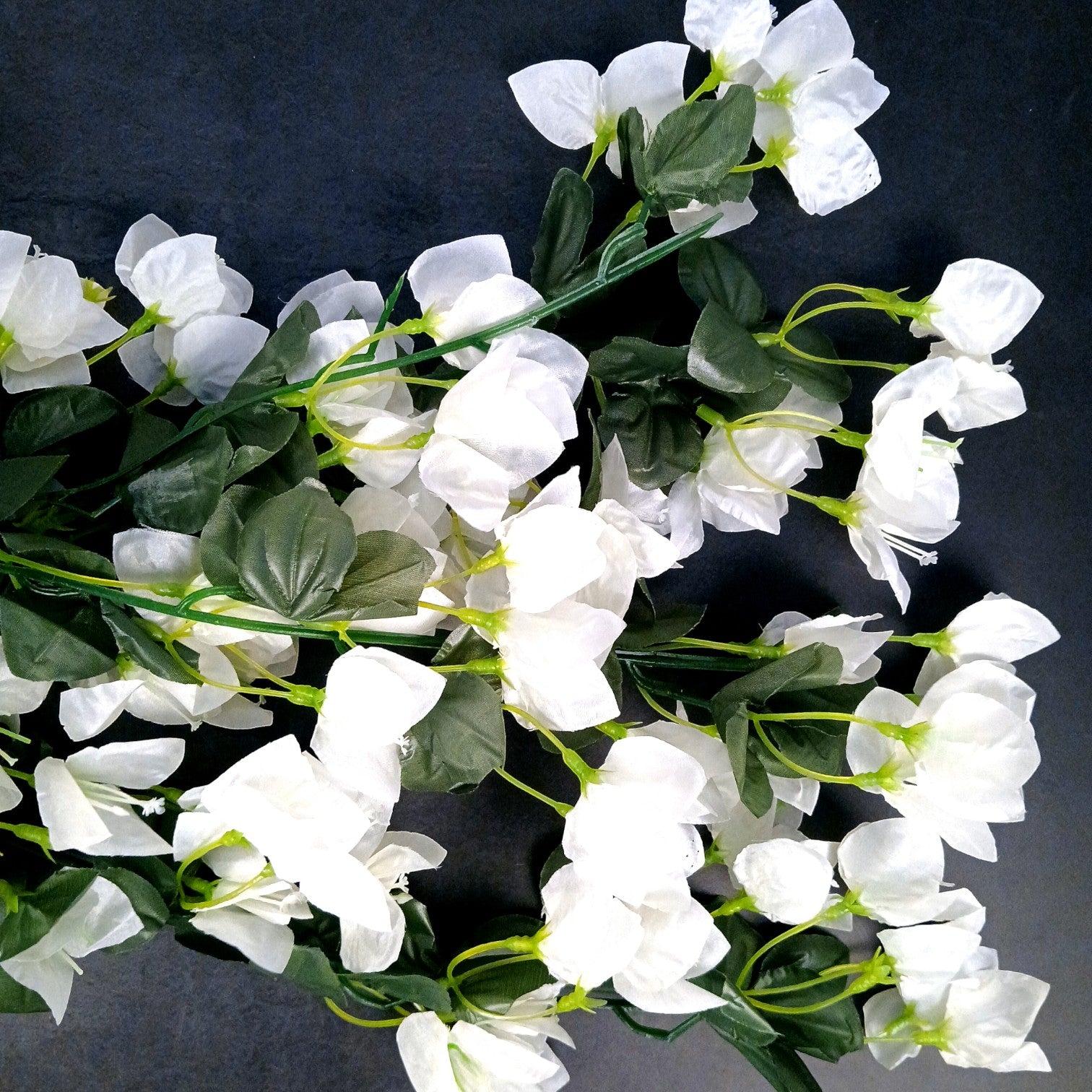 Artificial Hanging Flower for Home Decor | Hanging Flower | Decorative Wall Hanging Floral Bunch for Balcony, Garden & Living Room - 27 Inch - Apkamart #Color_White