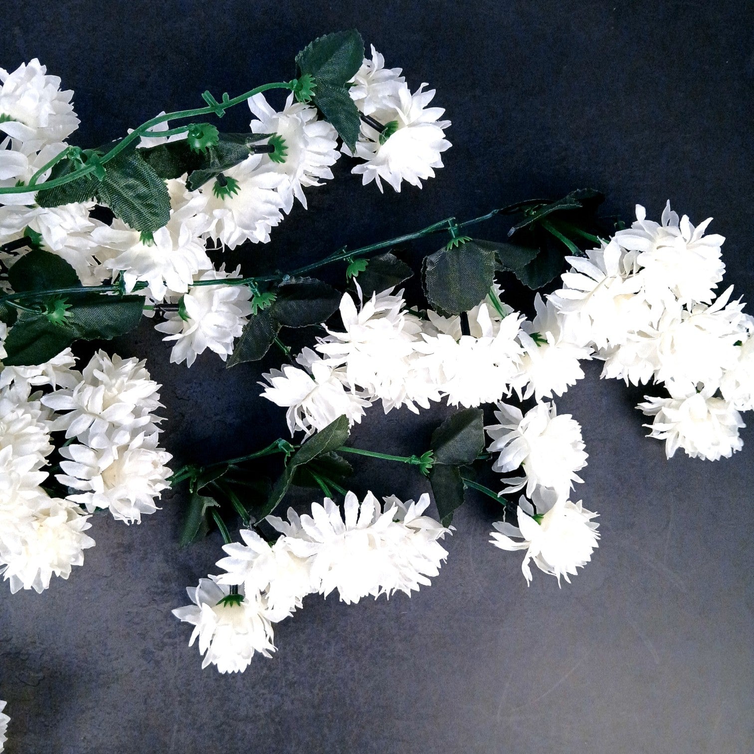 Artificial Hanging Flower for Home Decor | Decorative Wall Hanging | Balcony Garden Indoor Outdoor Decorative Hanging Plant for Living Room Bedroom Office - 37 Inch - Apkamart #Color_White