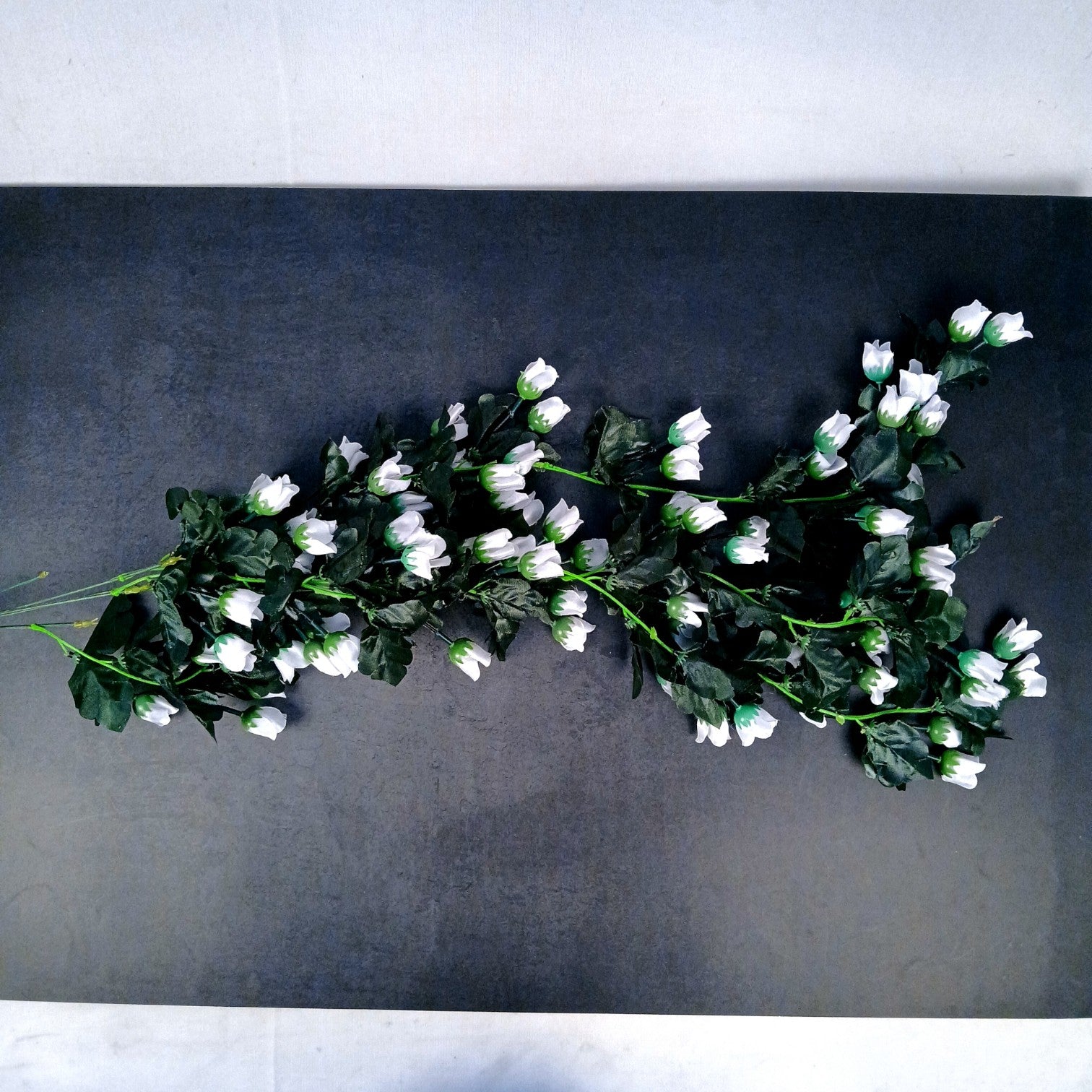 Artificial Hanging Flower for Home Decor | Realistic Hangings for Diwali Decor| Decorative Wall Hanging for Balcony, Garden, Living Room & Office - 31 Inch - Apkamart #Color_White