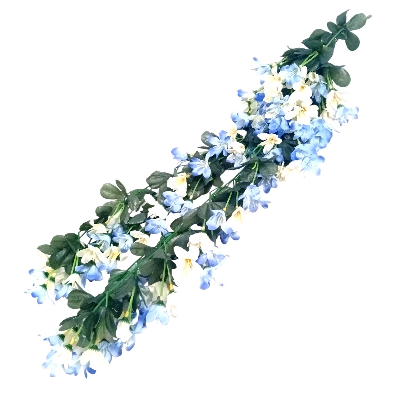 Artificial Hanging Flower for Home Decor | Realistic Hanging Flower | Decorative Wall Hanging Floral Bunch for Diwali Decor ,Balcony , Garden & Living Room Decor - 34 Inch - Apkamart #Color_Blue