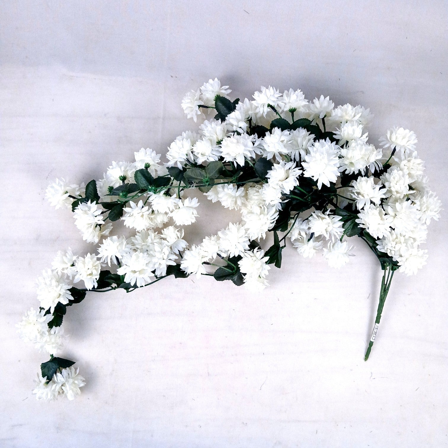 Artificial Hanging Flower for Home Decor | Decorative Wall Hanging | Balcony Garden Indoor Outdoor Decorative Hanging Plant for Living Room Bedroom Office - 37 Inch - Apkamart #Color_White