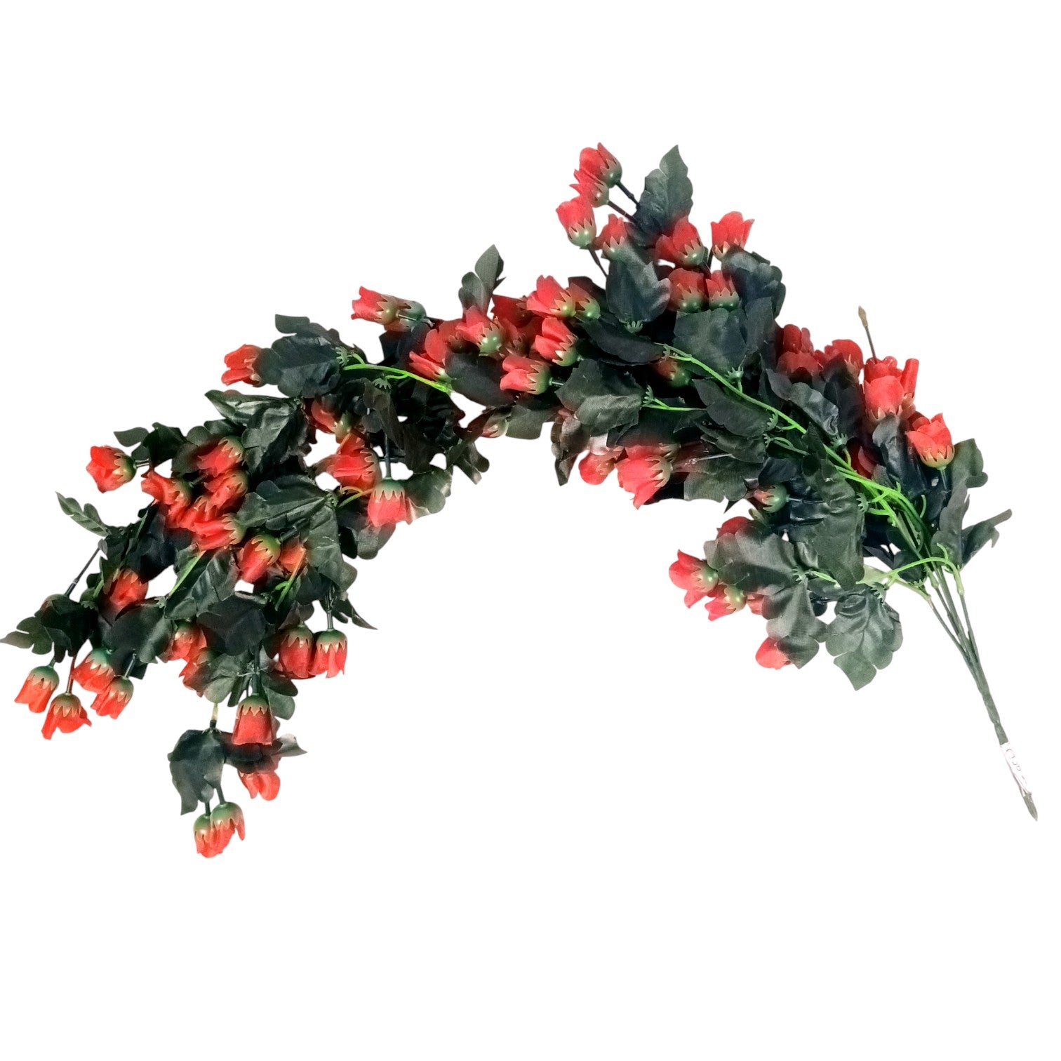 Artificial Hanging Flower for Home Decor | Realistic Hangings for Diwali Decor| Decorative Wall Hanging for Balcony, Garden, Living Room & Office - 31 Inch - Apkamart #Color_Red