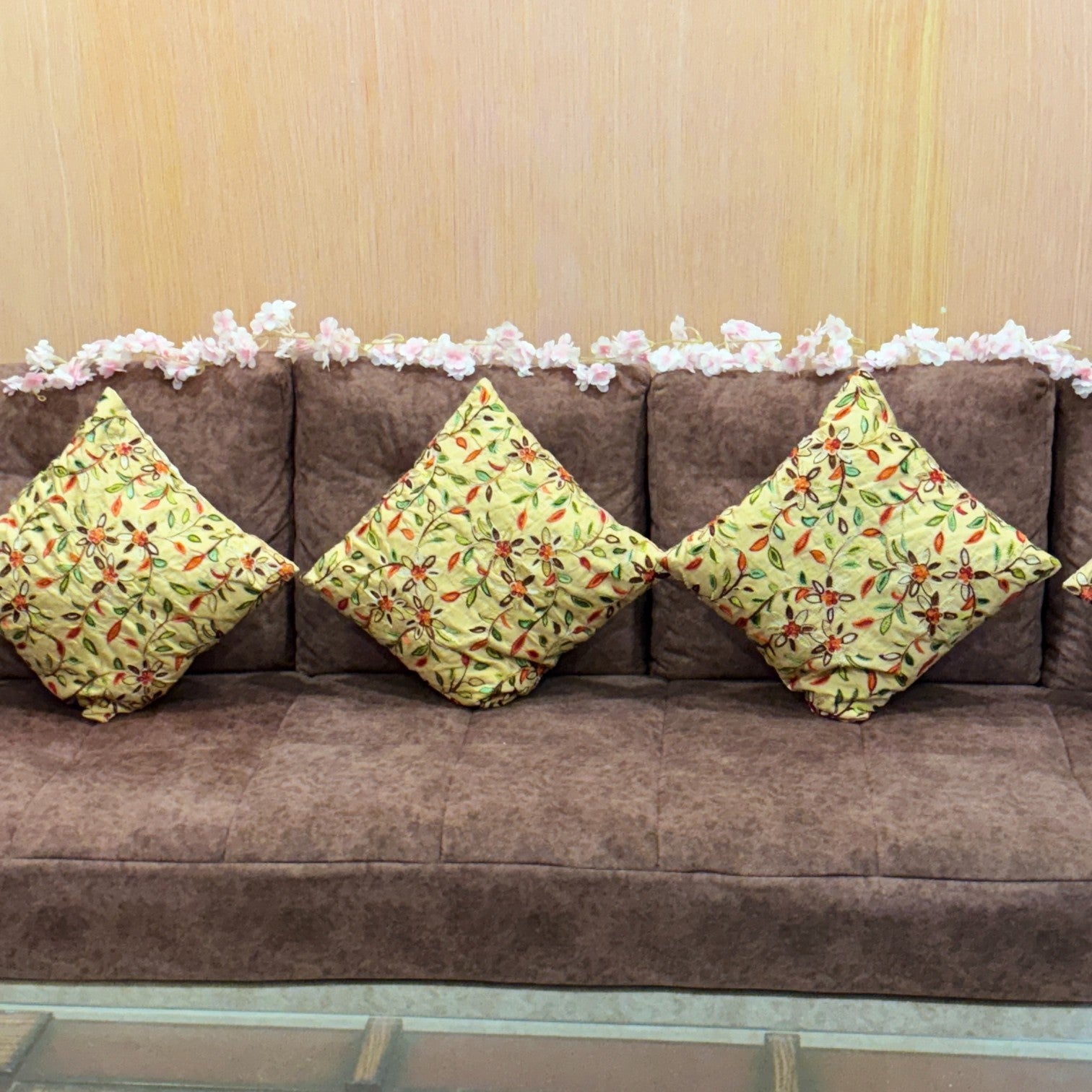 Artificial Hanging Flowers for Wall & Balcony | Faux Decorative Flower Bunch with Vine & Leaf | Perfect for Home Decor, Festive Styling & Housewarming Gifts - 68 Inch - Apkamart #Color_Pink