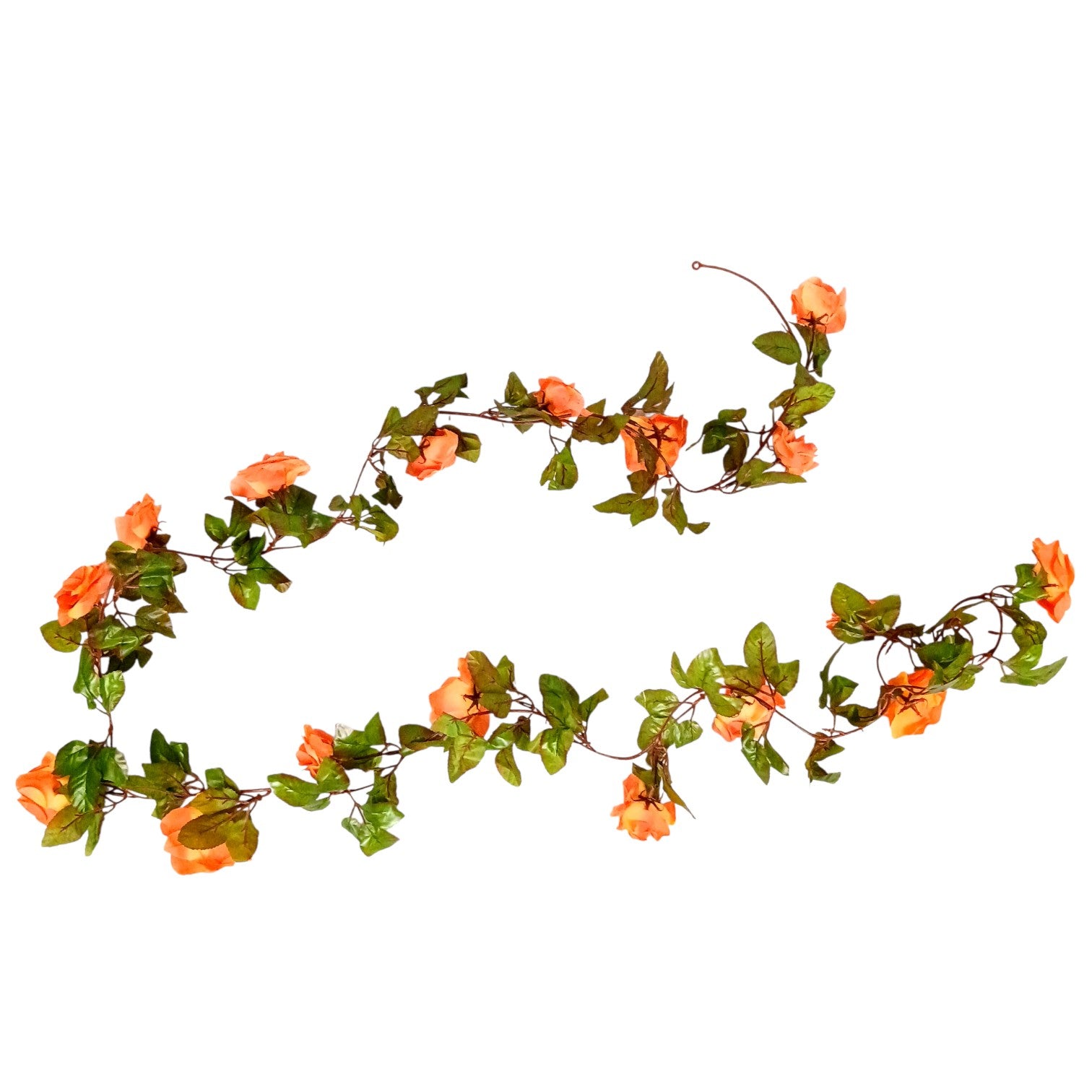 Hanging Artificial Flower Bunch for Home & Balcony | Faux Vine Flower for Wall, Pots & Stands | Decorative Artificial Flowers for Diwali, Festive Decor - 83 Inch - Apkamart #Color_Orange
