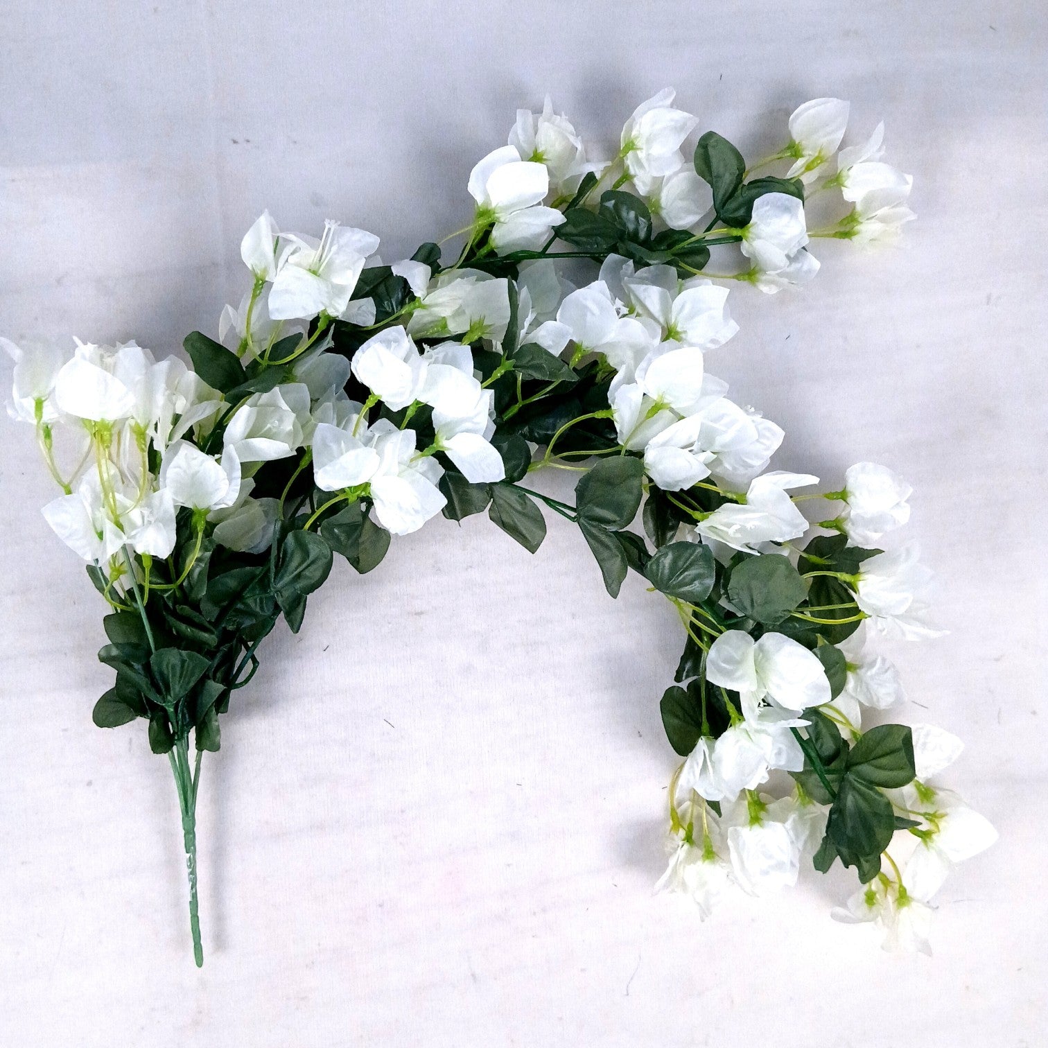 Artificial Hanging Flower for Home Decor | Hanging Flower | Decorative Wall Hanging Floral Bunch for Balcony, Garden & Living Room - 27 Inch - Apkamart #Color_White