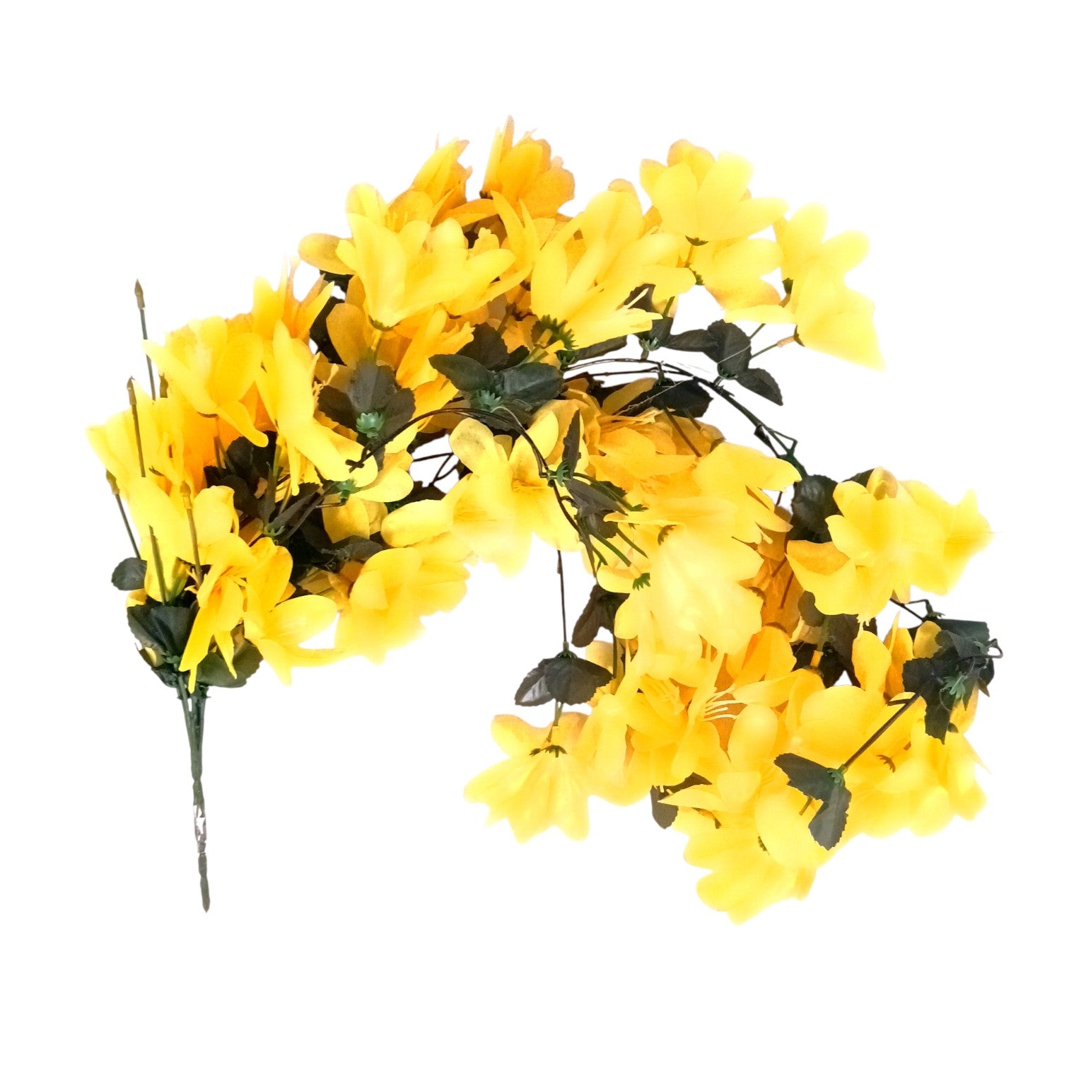 Artificial Hanging Flower for Home Decor | Realistic Hanging Flower | Decorative Wall Hanging Floral Bunch for Diwali Decor ,Balcony , Garden & Living Room Decor - 34 Inch - Apkamart #Color_Yellow