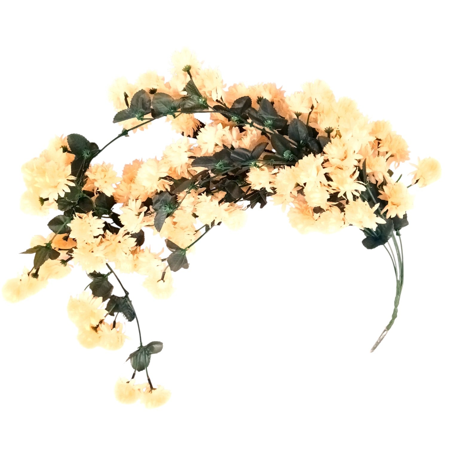 Artificial Hanging Flower for Home Decor | Decorative Wall Hanging | Balcony Garden Indoor Outdoor Decorative Hanging Plant for Living Room Bedroom Office - 37 Inch - Apkamart #Color_Orange