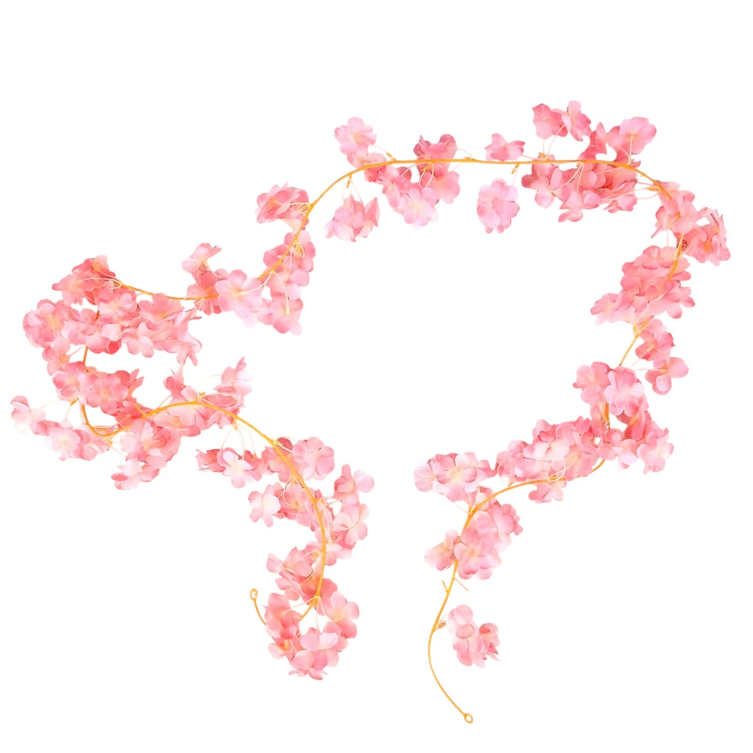 Decorative Hanging Flower Bunch | Faux Artificial Flowers with Vine & Leaf for Balcony, Wall & Office | Long-Lasting Flowers for Diwali & Festive Decoration - 68 Inch - Apkamart #Color_Pink