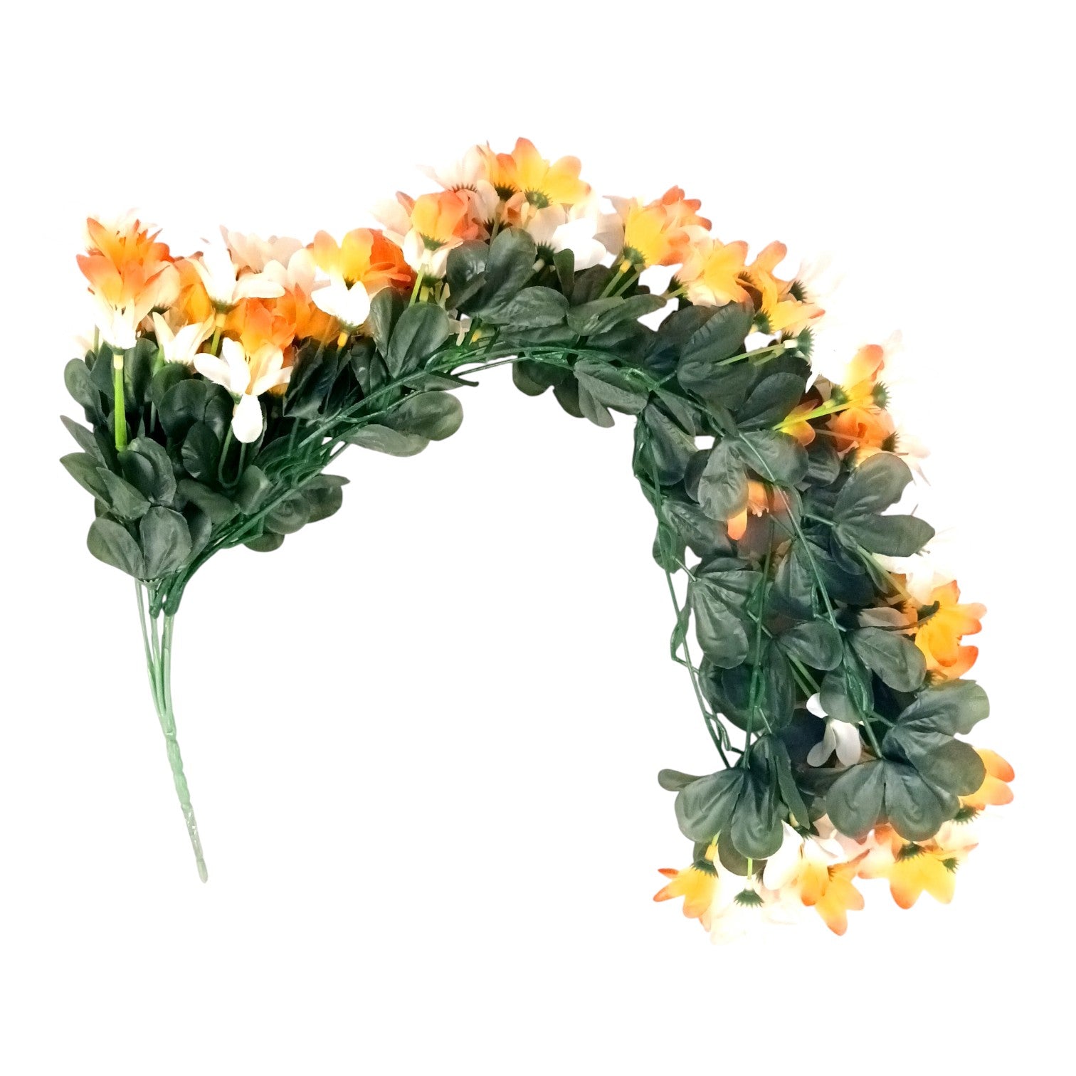 Artificial Hanging Flowers for Decoration | Flower Bunch for Wall, Door, Balcony | Decorative Hanging for Home Décor, Diwali Decoration & Gifting - 27 Inch - Apkamart #Color_Orange