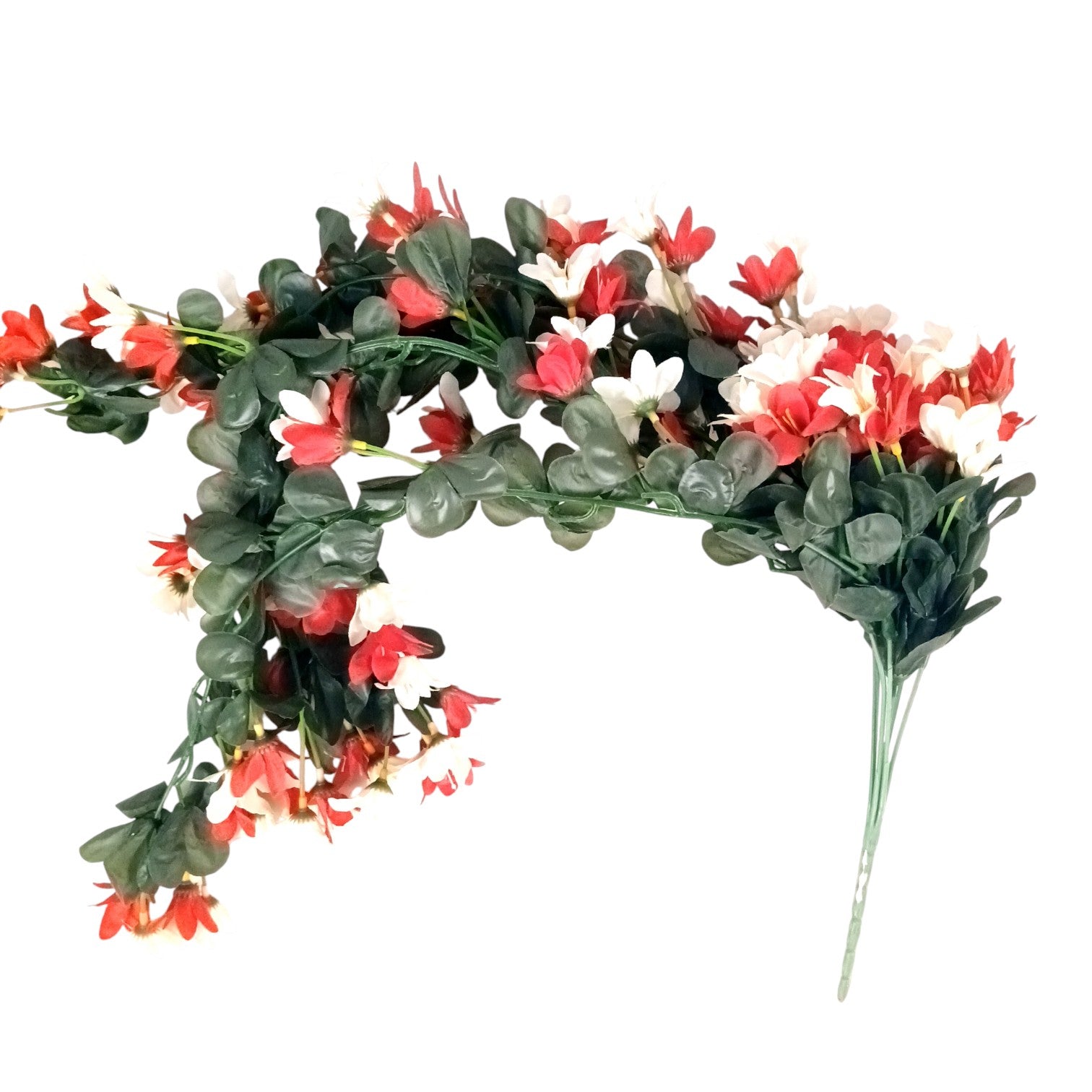 Artificial Hanging Flowers for Decoration | Flower Bunch for Wall, Door, Balcony | Decorative Hanging for Home Décor, Diwali Decoration & Gifting - 27 Inch - Apkamart #Color_Red