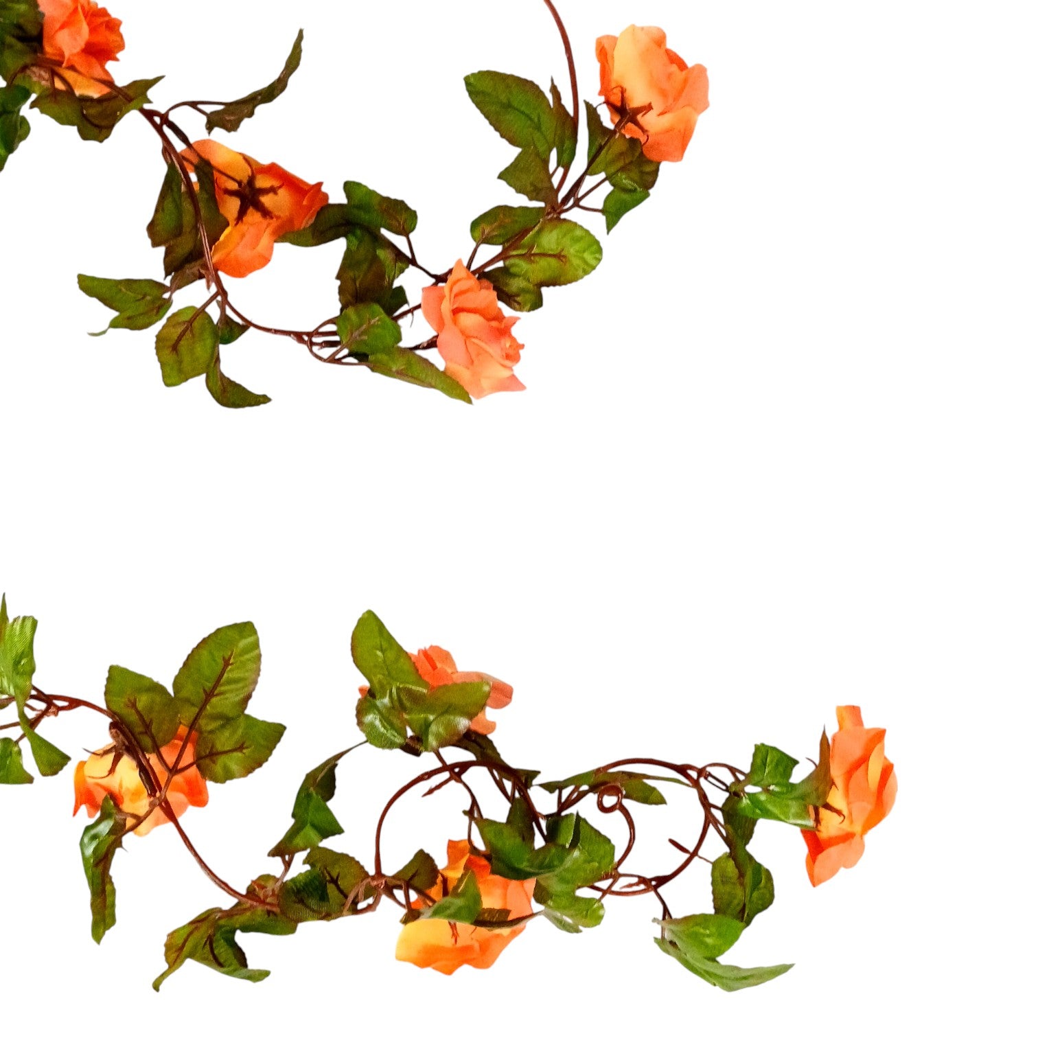 Hanging Artificial Flower Bunch for Home & Balcony | Faux Vine Flower for Wall, Pots & Stands | Decorative Artificial Flowers for Diwali, Festive Decor - 83 Inch - Apkamart #Color_Orange