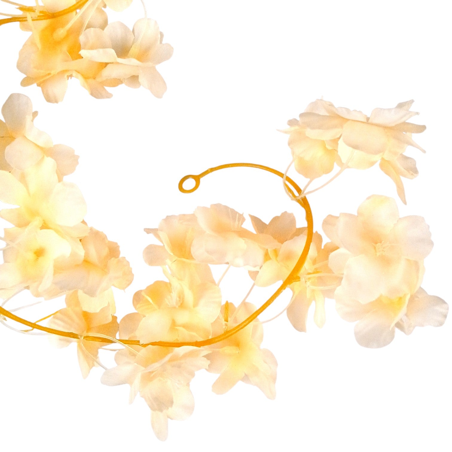 Artificial Hanging Flowers for Wall & Balcony | Faux Decorative Flower Bunch with Vine & Leaf | Perfect for Home Decor, Festive Styling & Housewarming Gifts - 68 Inch - Apkamart #Color_Cream