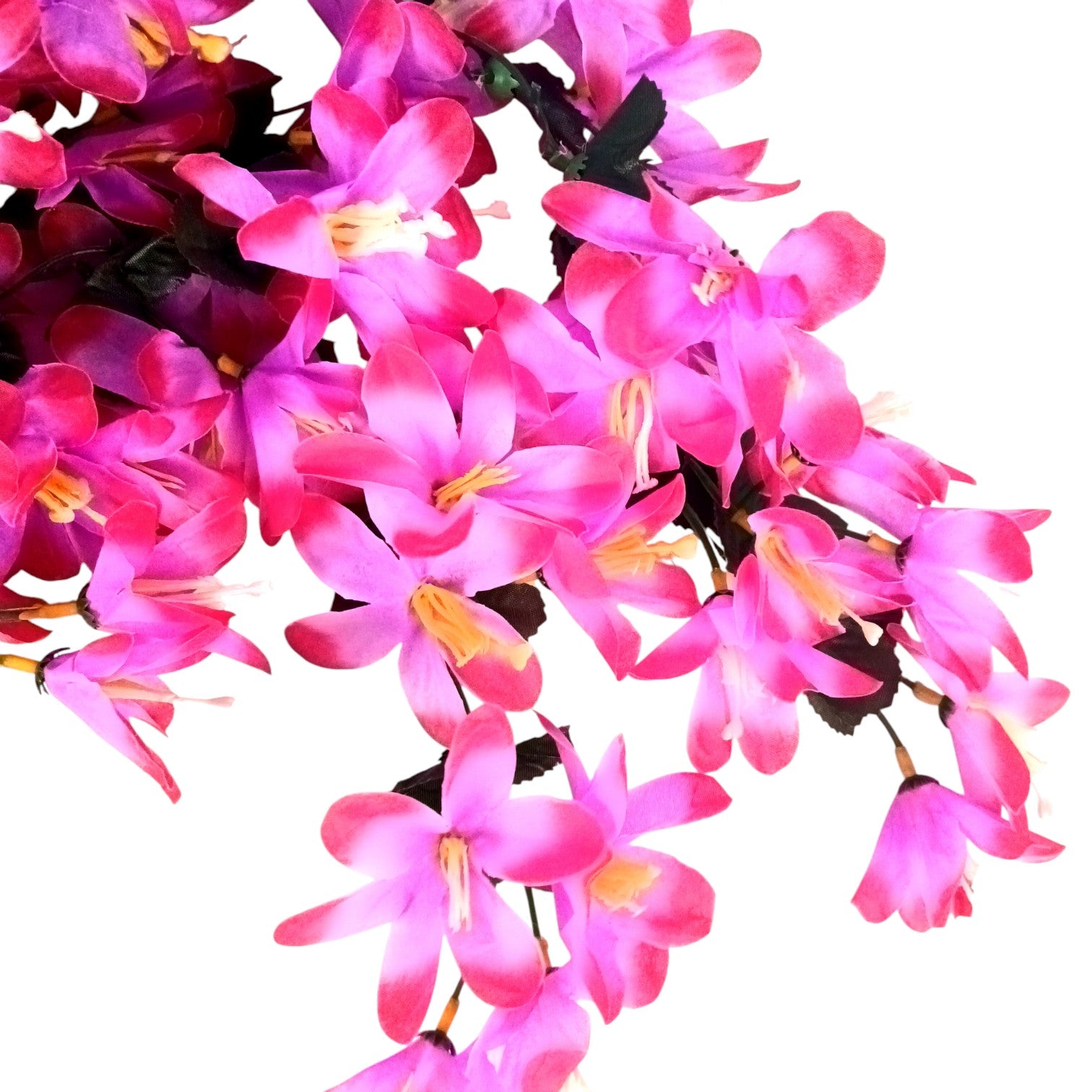 Artificial Hanging Flower for Home Decor | Realistic Hanging Flower | Decorative Wall Hanging Floral Bunch for Festive Decor, Home Decor, Balcony, Living Room - 34 Inch - Apkamart #Color_Pink