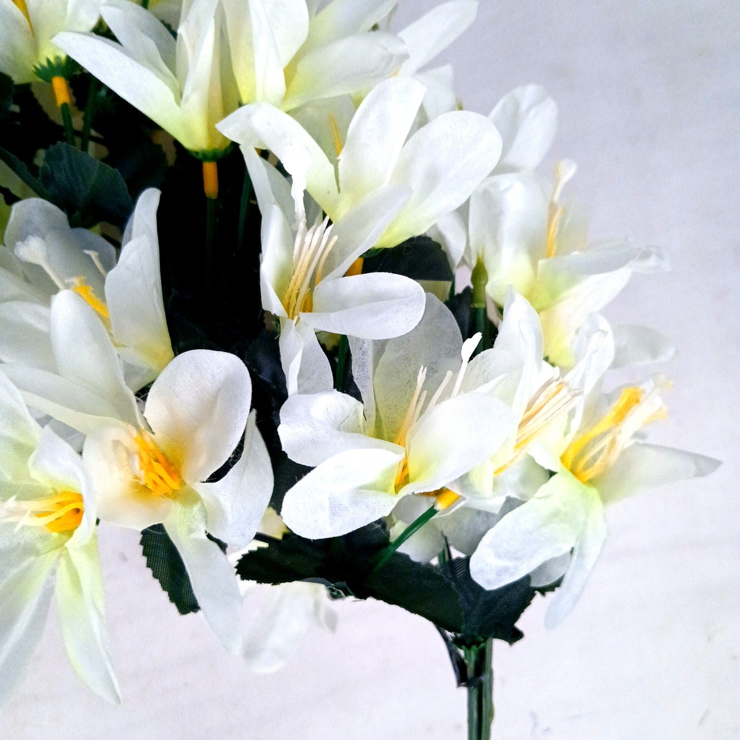 Artificial Hanging Flower for Home Decor | Realistic Hanging Flower | Decorative Wall Hanging Floral Bunch for Festive Decor, Home Decor, Balcony, Living Room - 34 Inch - Apkamart #Color_White