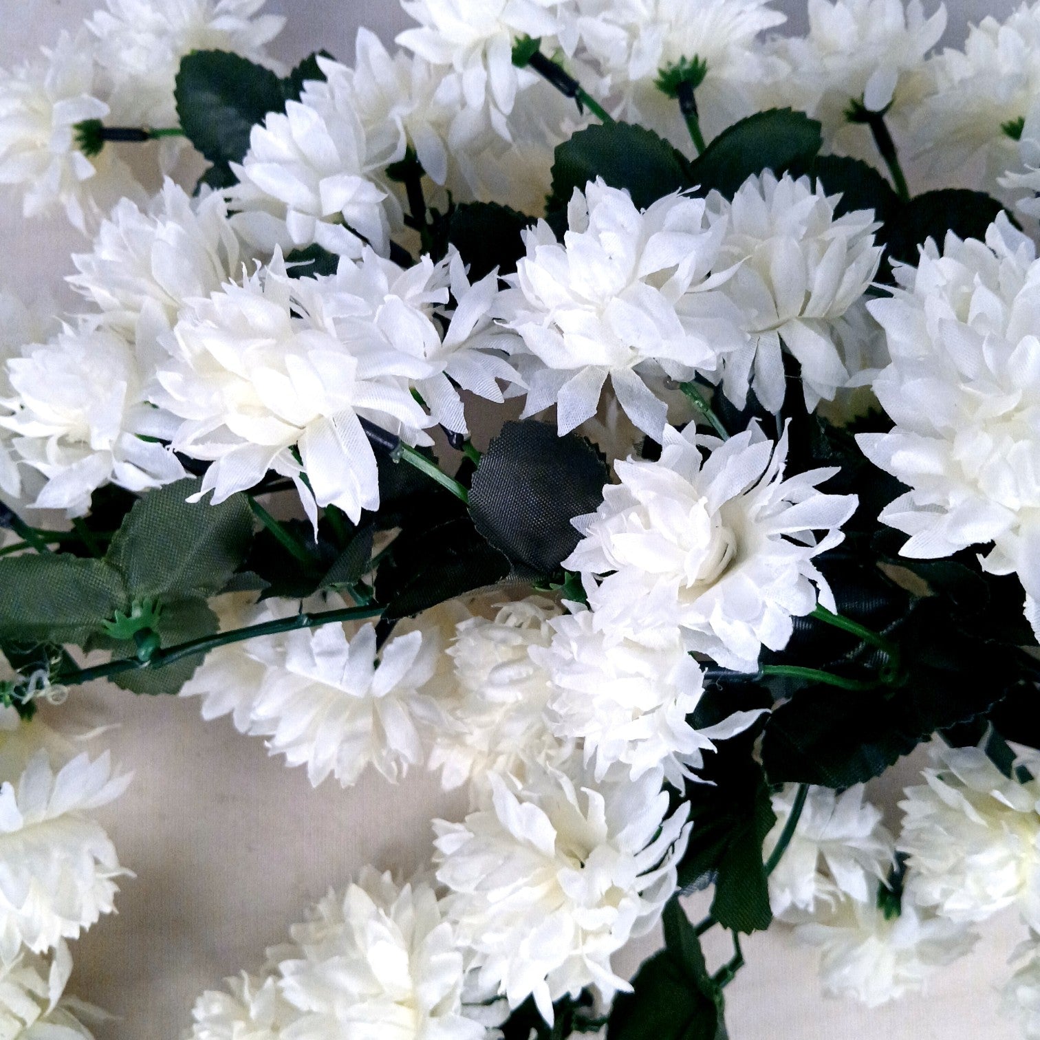 Artificial Hanging Flower for Home Decor | Decorative Wall Hanging | Balcony Garden Indoor Outdoor Decorative Hanging Plant for Living Room Bedroom Office - 37 Inch - Apkamart #Color_White