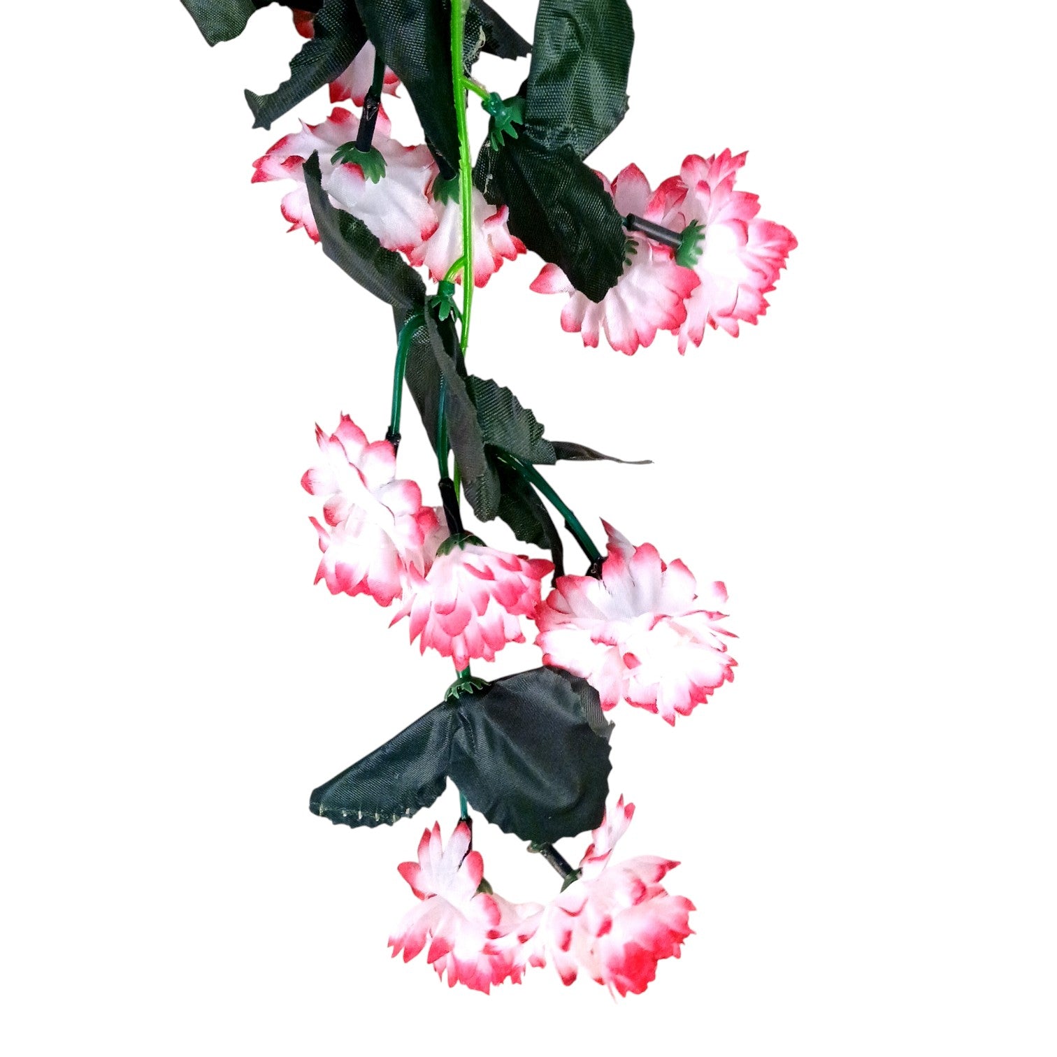 Artificial Hanging Flower Bunch | Faux Vine Flower Arrangement for Balcony, Living Room, Flower Pots & Stands | Artificial Leaf & Flower Bunch for Home Decor - 30 Inch - Apkamart #Color_Pink
