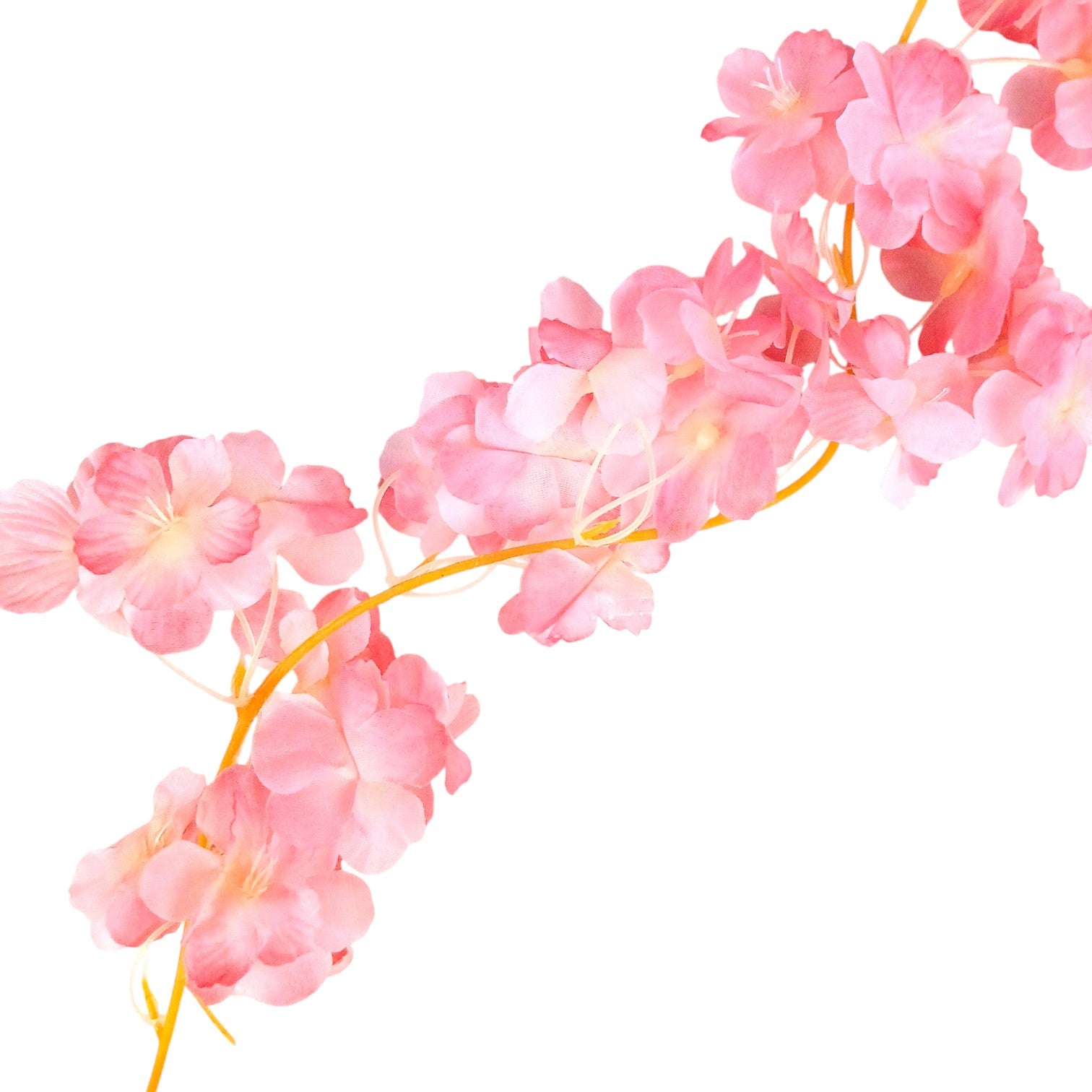 Decorative Hanging Flower Bunch | Faux Artificial Flowers with Vine & Leaf for Balcony, Wall & Office | Long-Lasting Flowers for Diwali & Festive Decoration - 68 Inch - Apkamart #Color_Pink