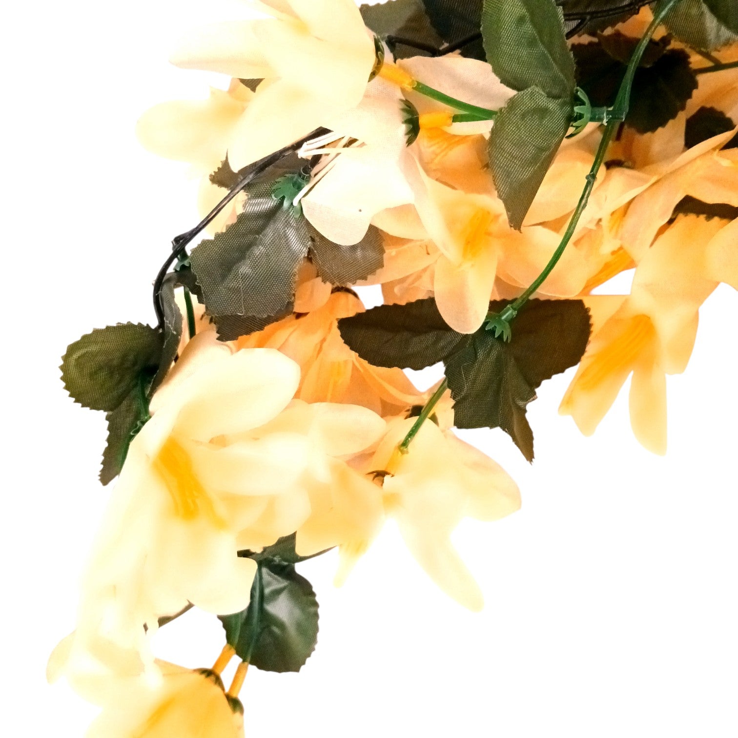 Artificial Hanging Flower for Home Decor | Realistic Hanging Flower | Decorative Wall Hanging Floral Bunch for Festive Decor, Home Decor, Balcony, Living Room - 34 Inch - Apkamart #Color_Orange