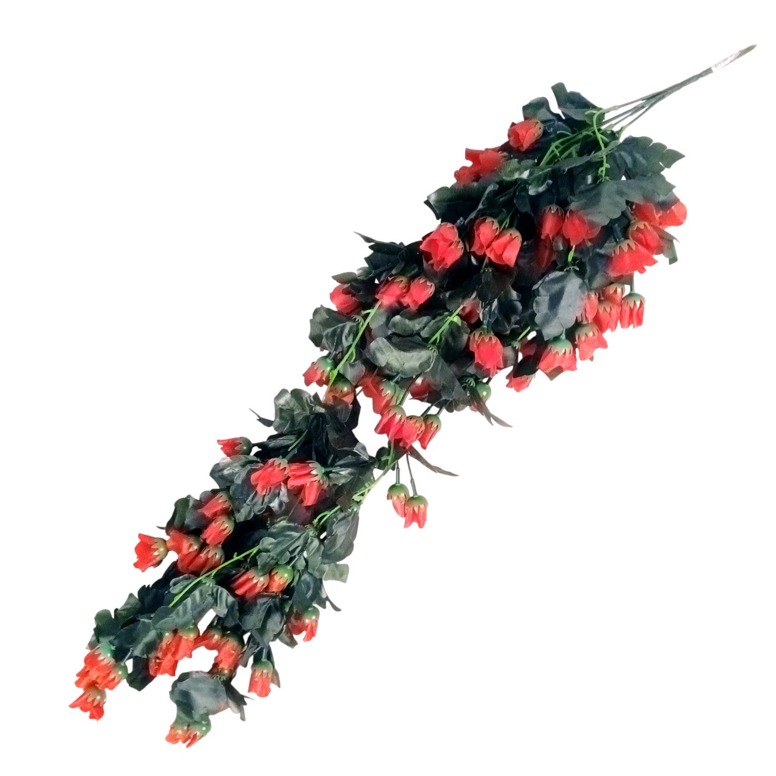 Artificial Hanging Flower for Home Decor | Realistic Hangings for Diwali Decor| Decorative Wall Hanging for Balcony, Garden, Living Room & Office - 31 Inch - Apkamart #Color_Red