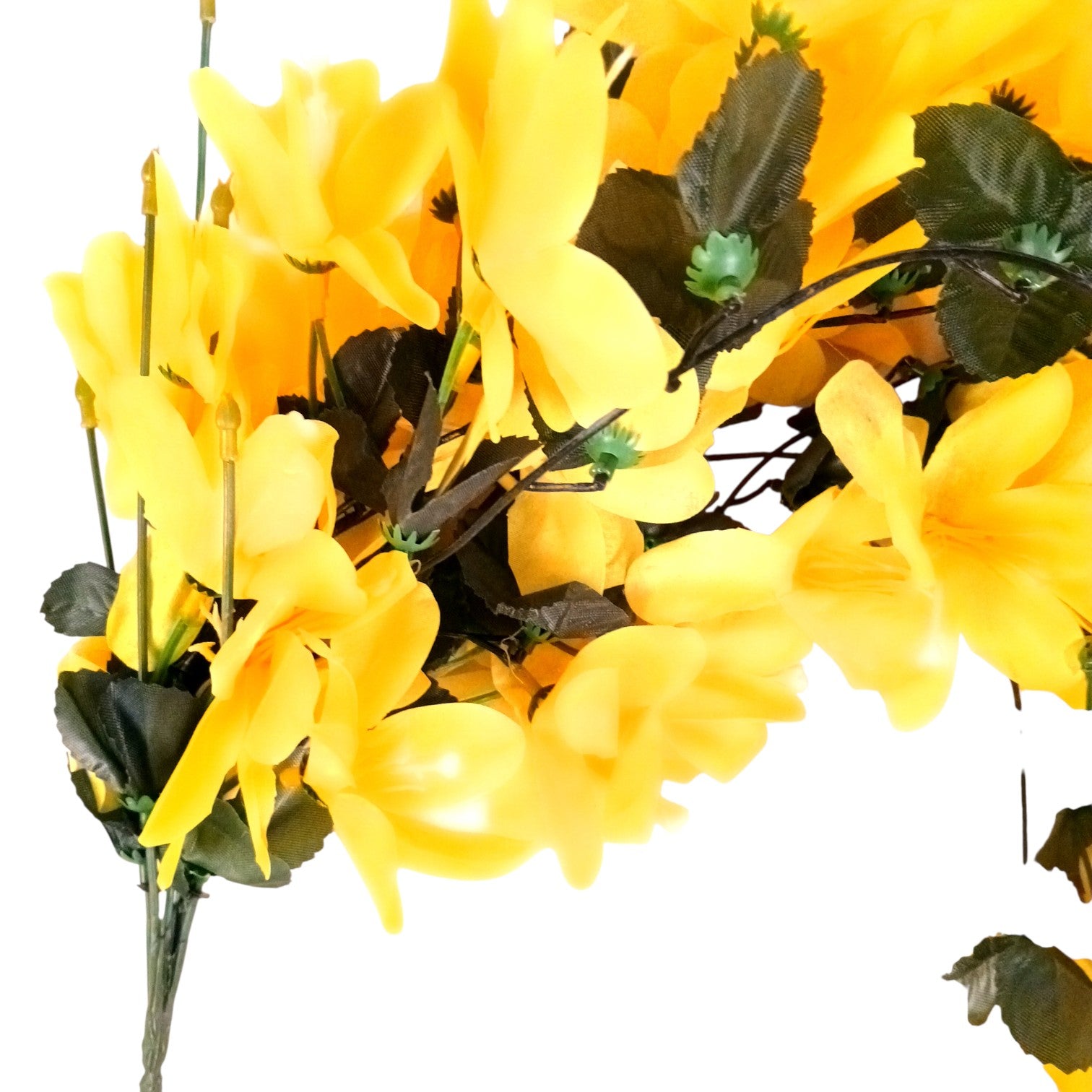 Artificial Hanging Flower for Home Decor | Realistic Hanging Flower | Decorative Wall Hanging Floral Bunch for Diwali Decor ,Balcony , Garden & Living Room Decor - 34 Inch - Apkamart #Color_Yellow