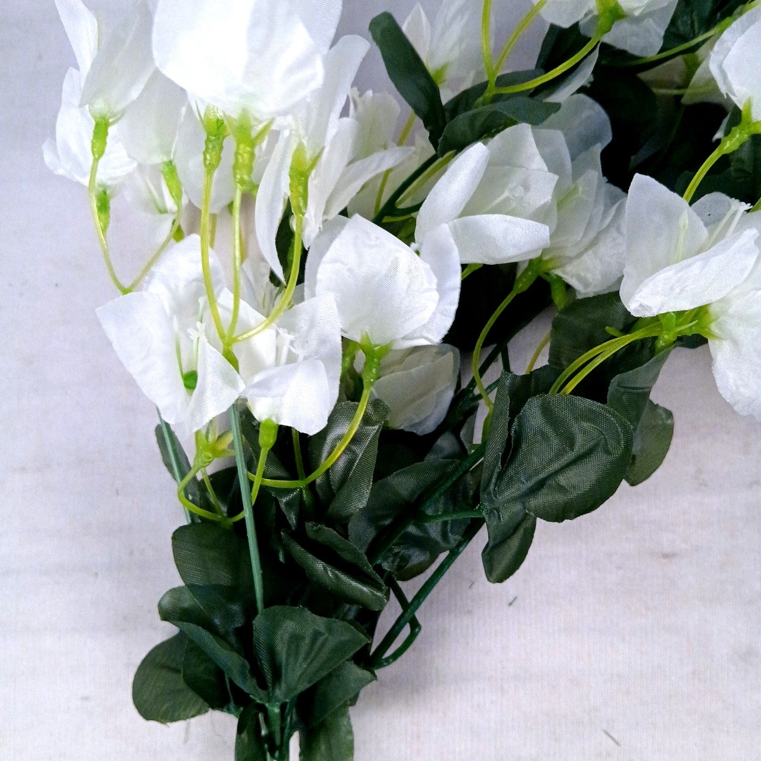 Artificial Hanging Flower for Home Decor | Hanging Flower | Decorative Wall Hanging Floral Bunch for Balcony, Garden & Living Room - 27 Inch - Apkamart #Color_White