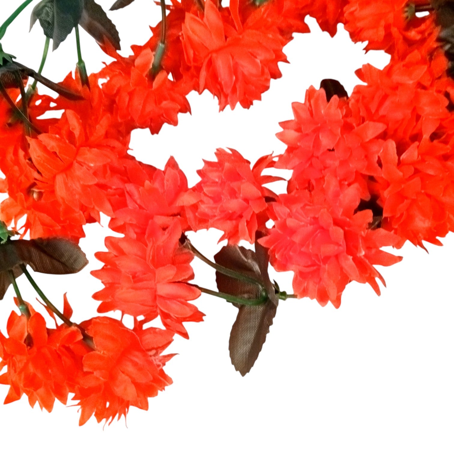 Artificial Hanging Flower for Home Decor | Decorative Wall Hanging | Balcony Garden Indoor Outdoor Decorative Hanging Plant for Living Room Bedroom Office - 37 Inch - Apkamart #Color_Red