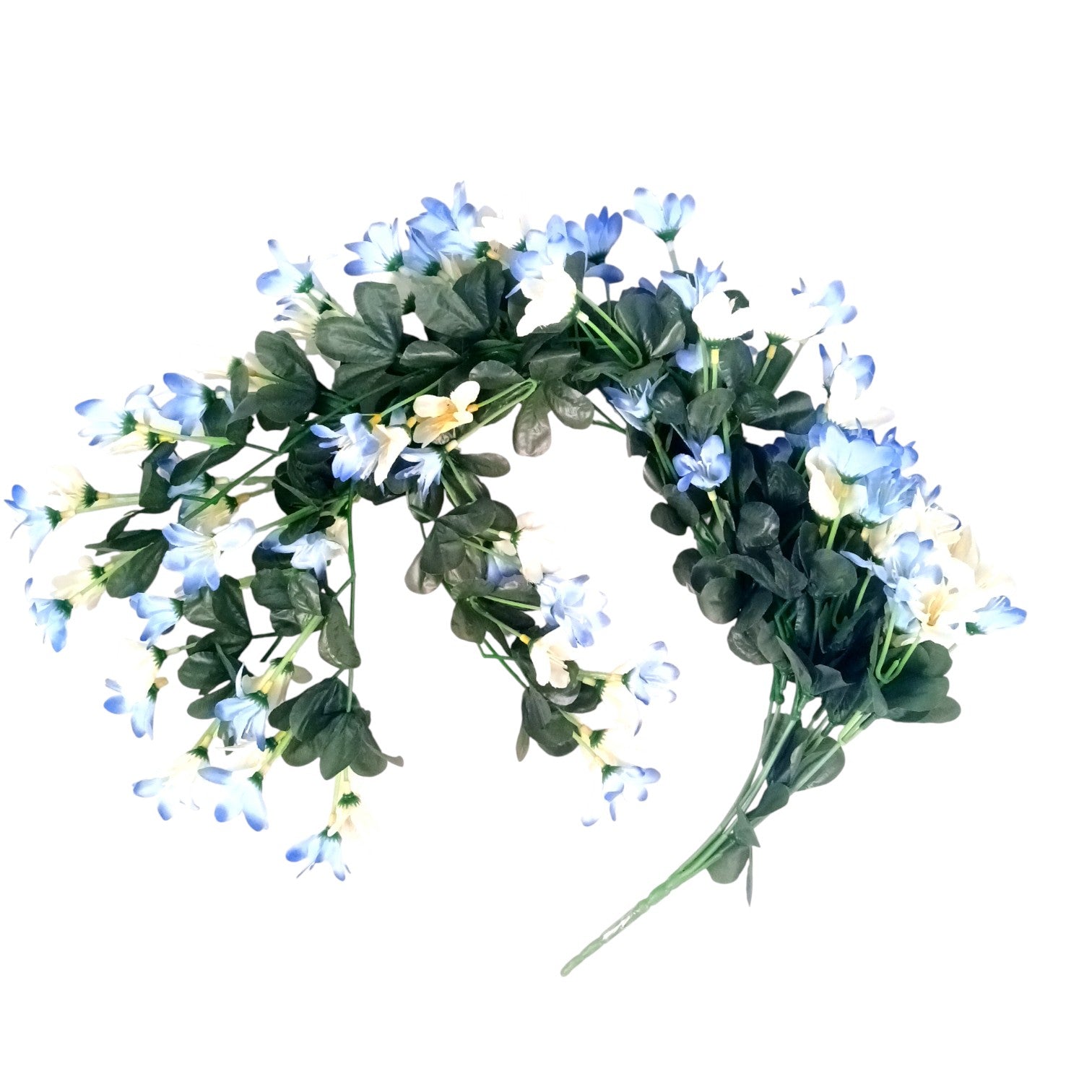 Artificial Hanging Flower for Home Decor | Realistic Hanging Flower | Decorative Wall Hanging Floral Bunch for Diwali Decor ,Balcony , Garden & Living Room Decor - 34 Inch - Apkamart #Color_Blue