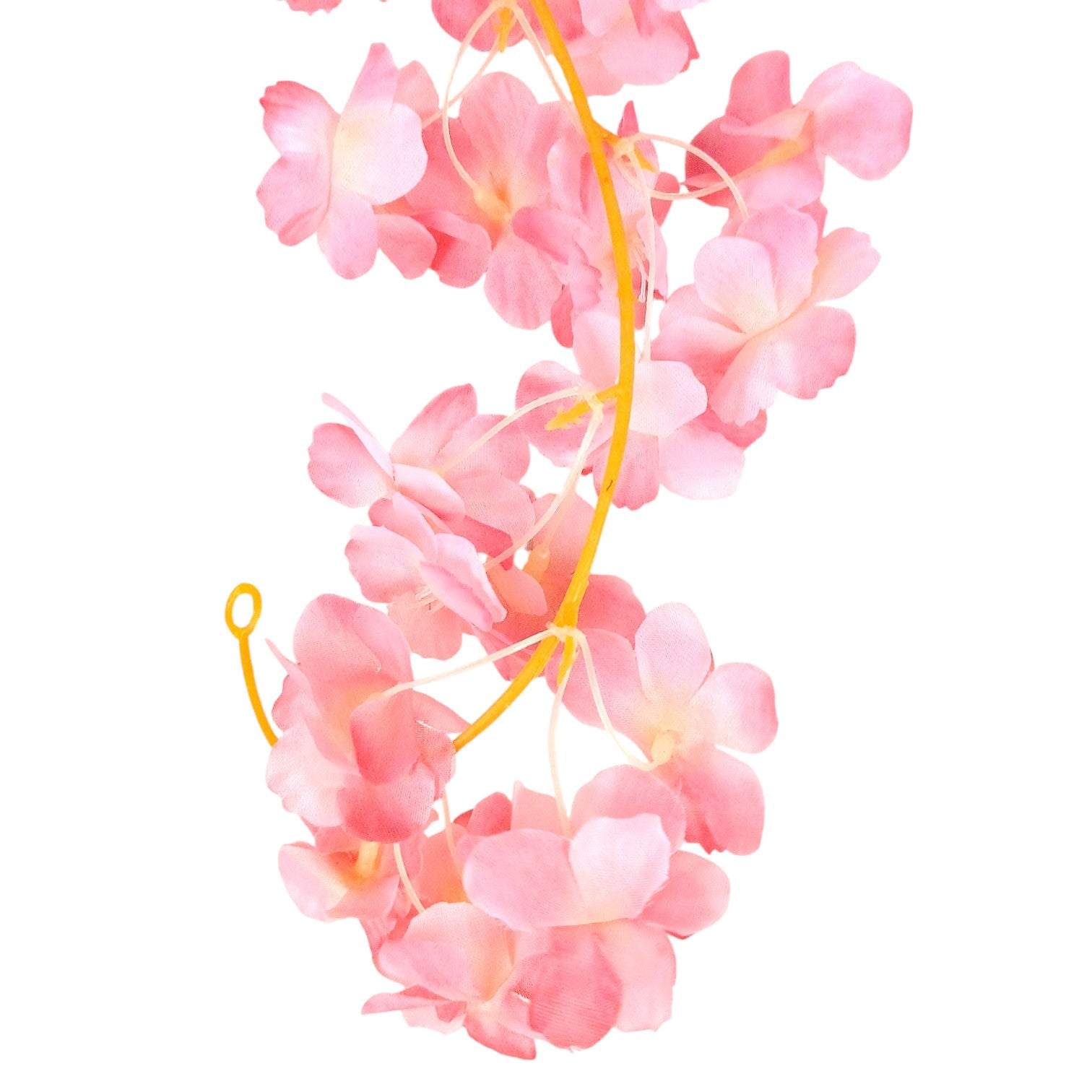 Decorative Hanging Flower Bunch | Faux Artificial Flowers with Vine & Leaf for Balcony, Wall & Office | Long-Lasting Flowers for Diwali & Festive Decoration - 68 Inch - Apkamart #Color_Pink