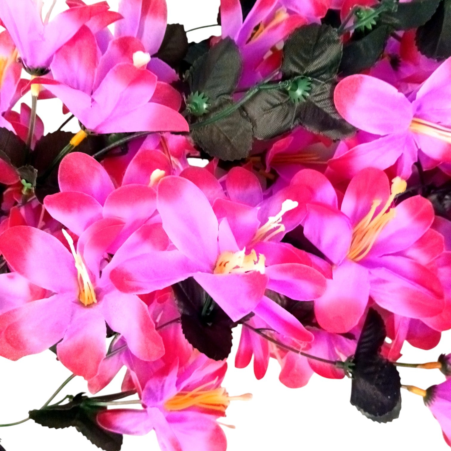 Artificial Hanging Flower for Home Decor | Realistic Hanging Flower | Decorative Wall Hanging Floral Bunch for Festive Decor, Home Decor, Balcony, Living Room - 34 Inch - Apkamart #Color_Pink