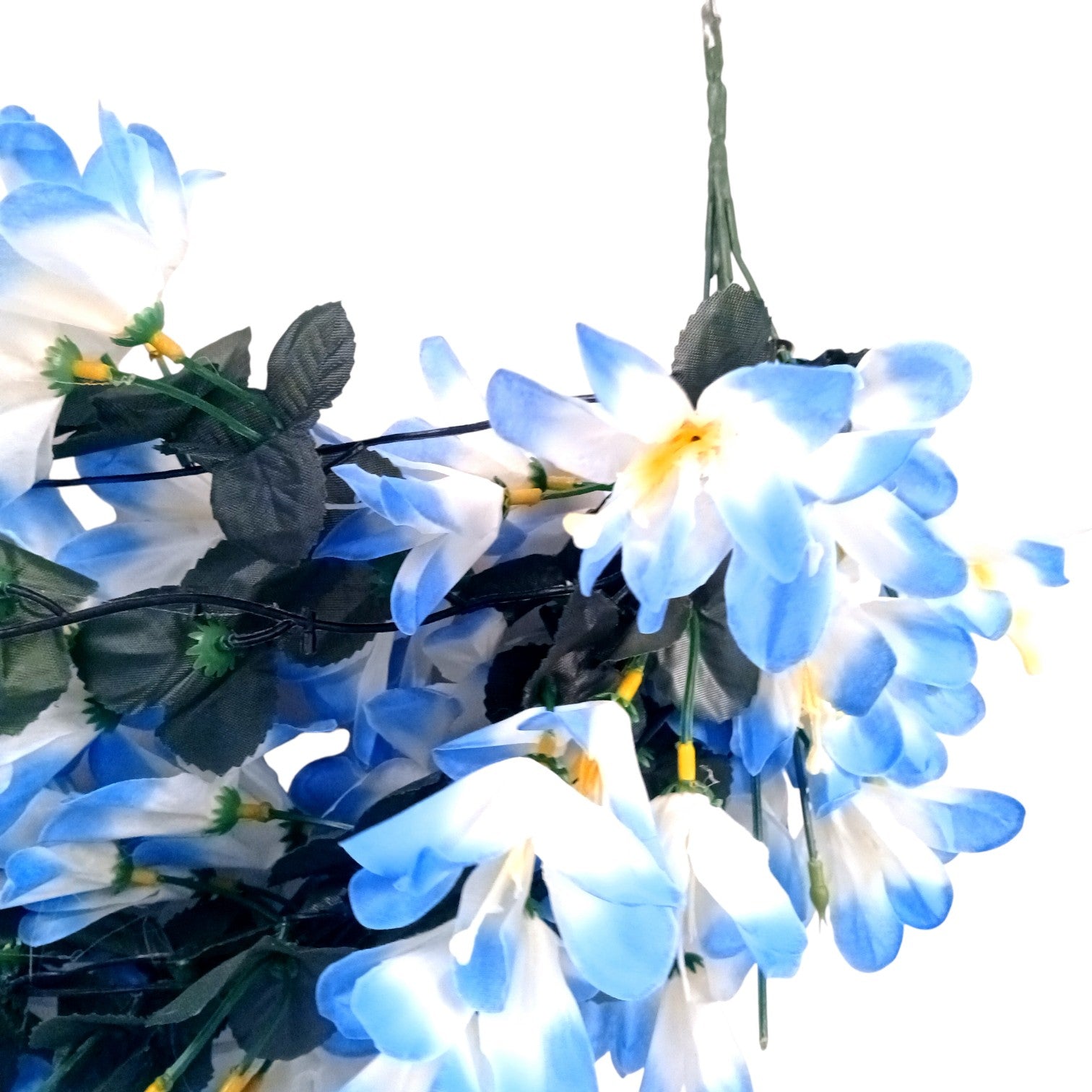 Artificial Hanging Flowers for Decoration | Flower Bunch for Wall, Door, Balcony | Decorative Hanging for Home Décor, Diwali Decoration & Gifting - 27 Inch - Apkamart #Color_Blue