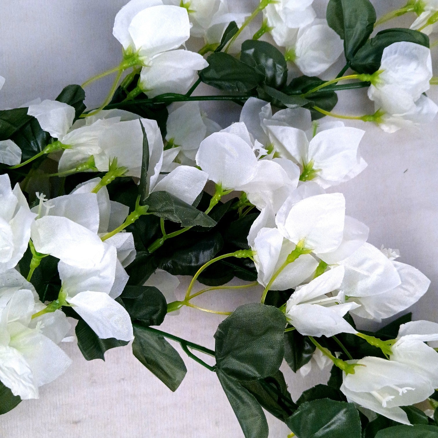 Artificial Hanging Flower for Home Decor | Hanging Flower | Decorative Wall Hanging Floral Bunch for Balcony, Garden & Living Room - 27 Inch - Apkamart #Color_White