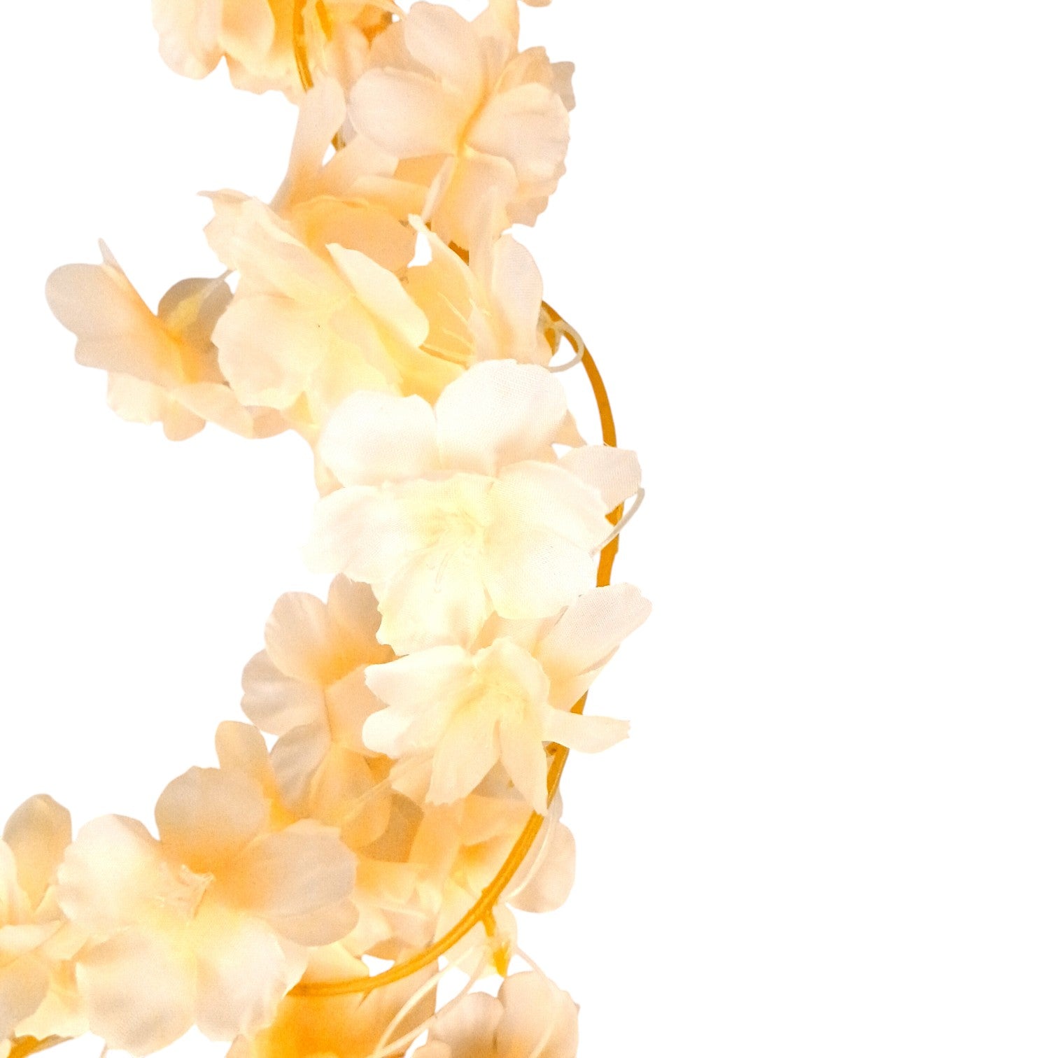 Artificial Hanging Flowers for Wall & Balcony | Faux Decorative Flower Bunch with Vine & Leaf | Perfect for Home Decor, Festive Styling & Housewarming Gifts - 68 Inch - Apkamart #Color_Cream