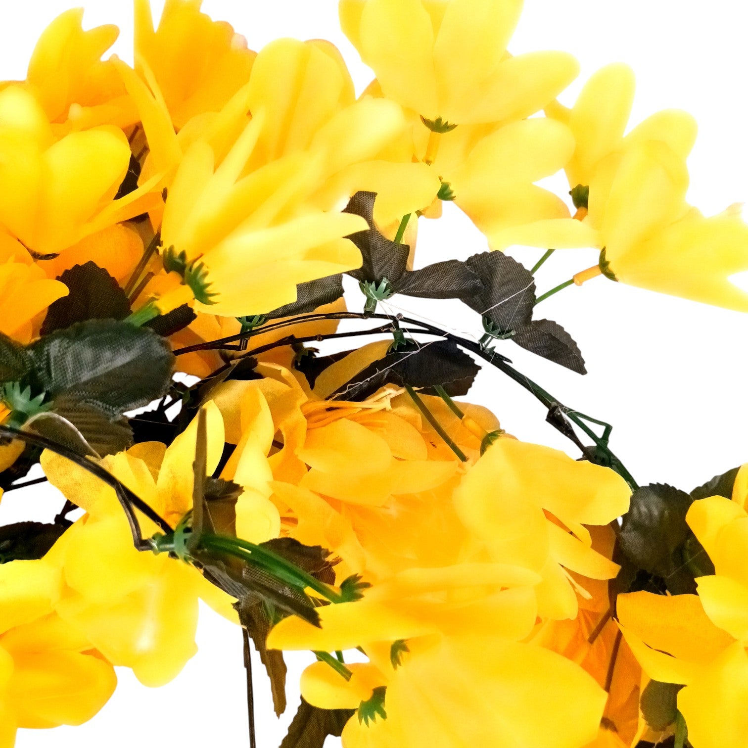 Artificial Hanging Flower for Home Decor | Realistic Hanging Flower | Decorative Wall Hanging Floral Bunch for Diwali Decor ,Balcony , Garden & Living Room Decor - 34 Inch - Apkamart #Color_Yellow