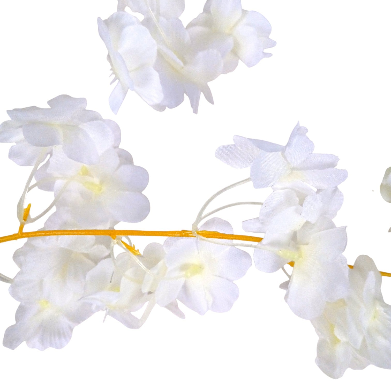 Decorative Hanging Flower Bunch | Faux Artificial Flowers with Vine & Leaf for Balcony, Wall & Office | Long-Lasting Flowers for Diwali & Festive Decoration - 68 Inch - Apkamart #Color_White