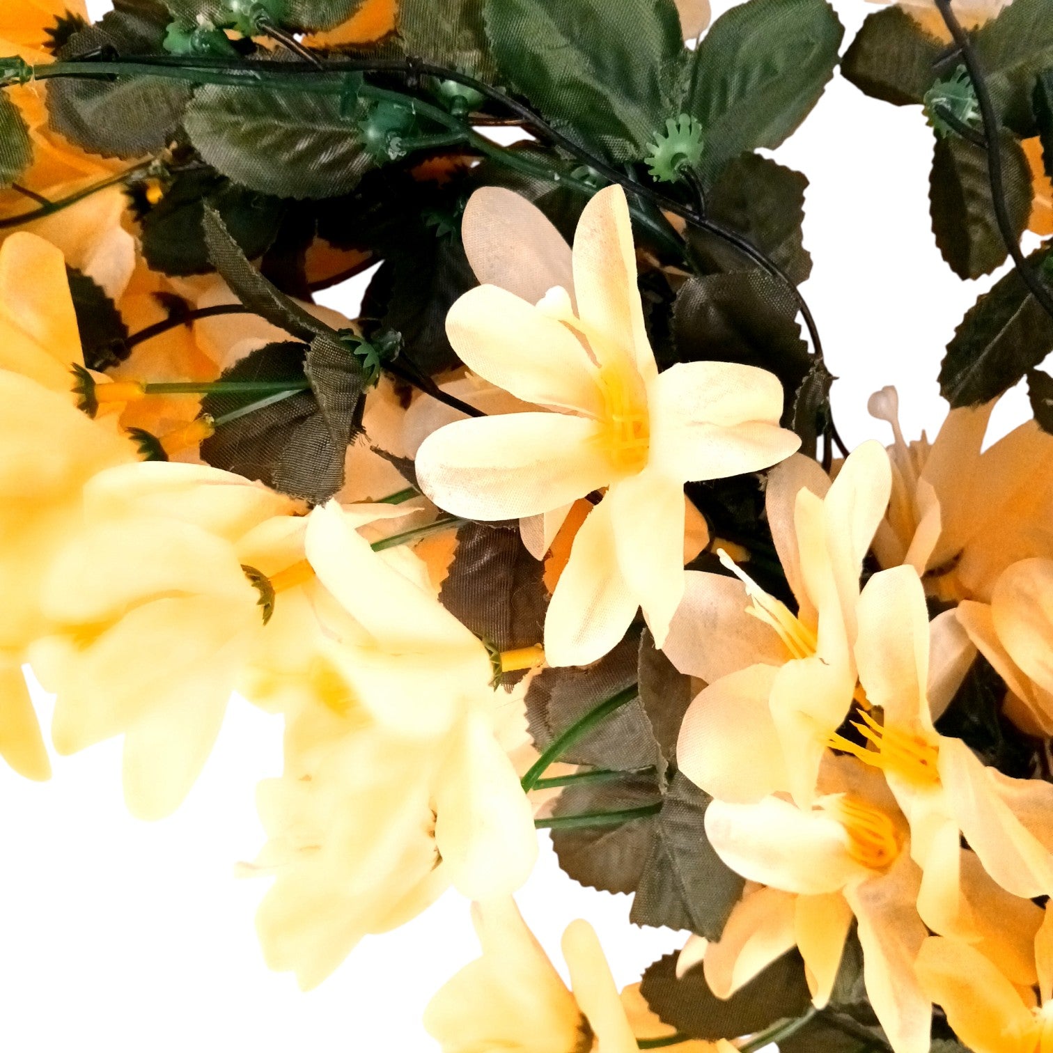 Artificial Hanging Flower for Home Decor | Realistic Hanging Flower | Decorative Wall Hanging Floral Bunch for Festive Decor, Home Decor, Balcony, Living Room - 34 Inch - Apkamart #Color_Orange