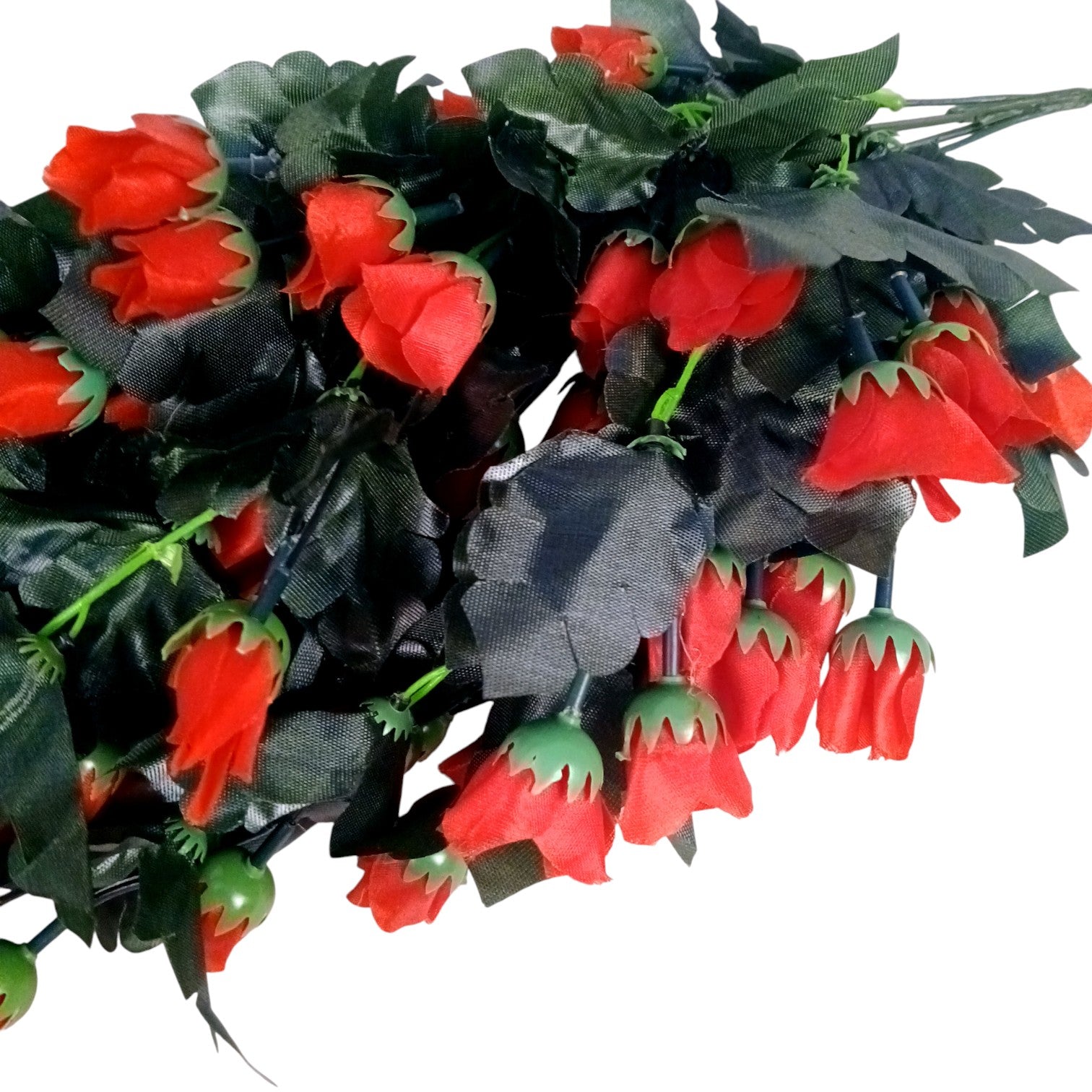 Artificial Hanging Flower for Home Decor | Realistic Hangings for Diwali Decor| Decorative Wall Hanging for Balcony, Garden, Living Room & Office - 31 Inch - Apkamart #Color_Red