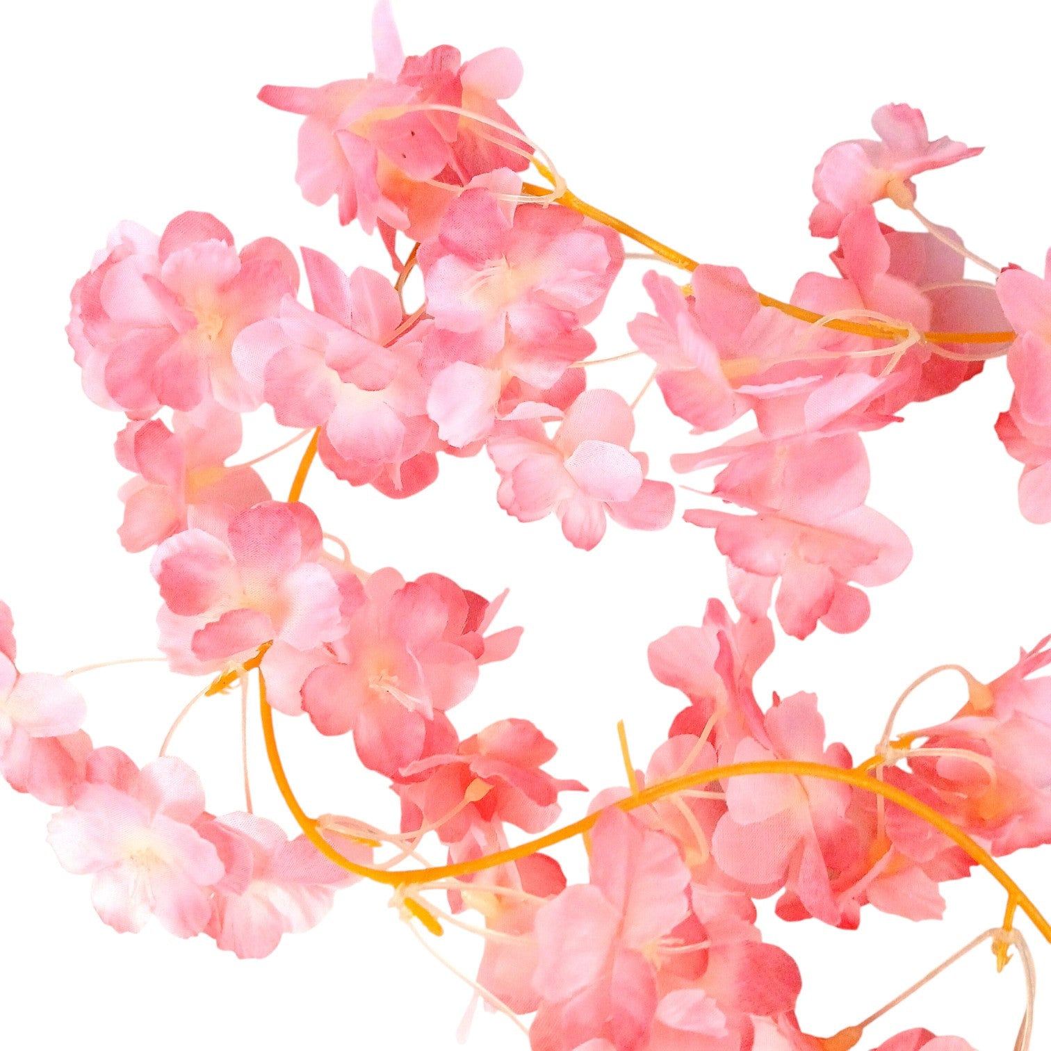 Decorative Hanging Flower Bunch | Faux Artificial Flowers with Vine & Leaf for Balcony, Wall & Office | Long-Lasting Flowers for Diwali & Festive Decoration - 68 Inch - Apkamart #Color_Pink