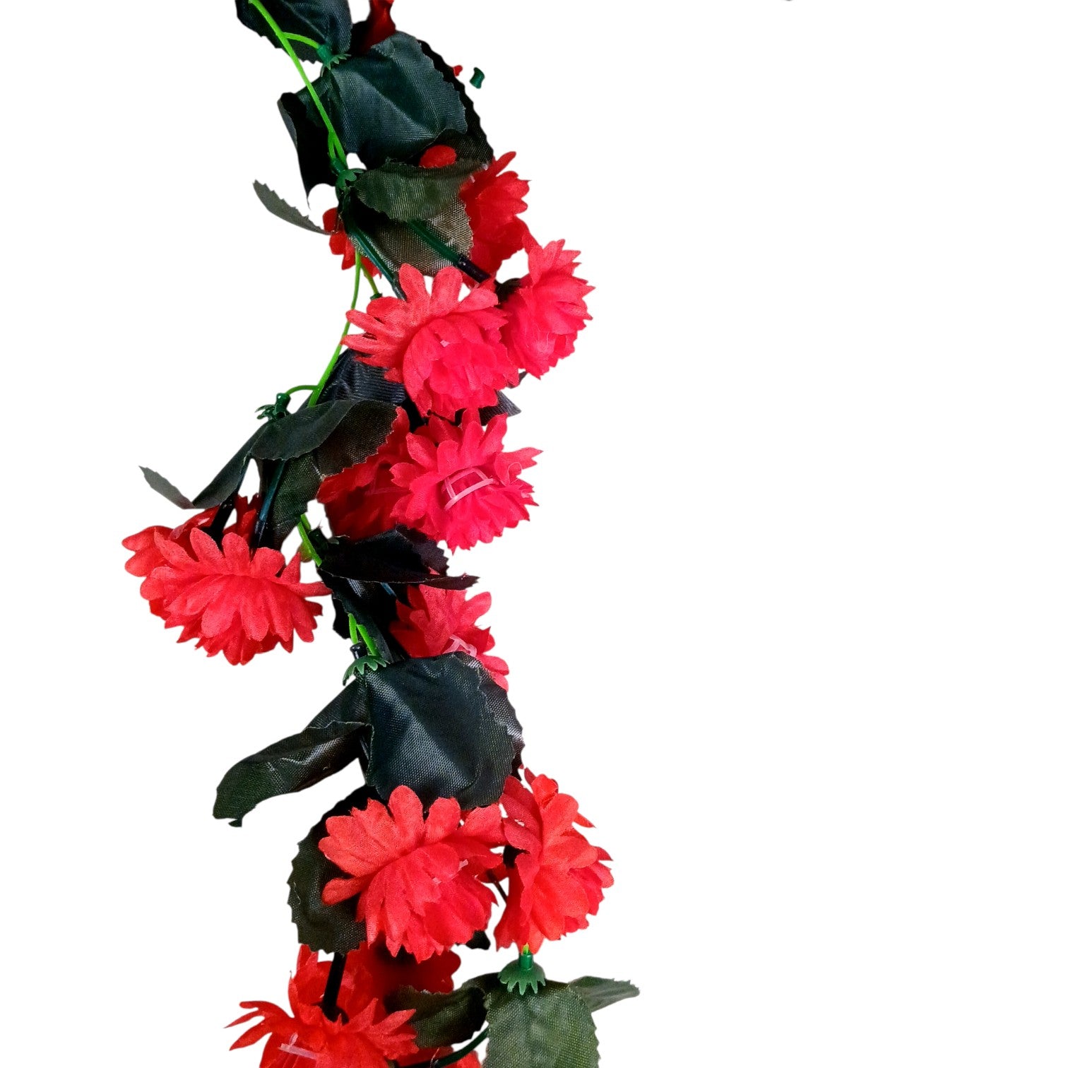 Artificial Hanging Flower Bunch | Faux Vine Flower Arrangement for Balcony, Living Room, Flower Pots & Stands | Artificial Leaf & Flower Bunch for Home Decor - 30 Inch - Apkamart #Color_Red