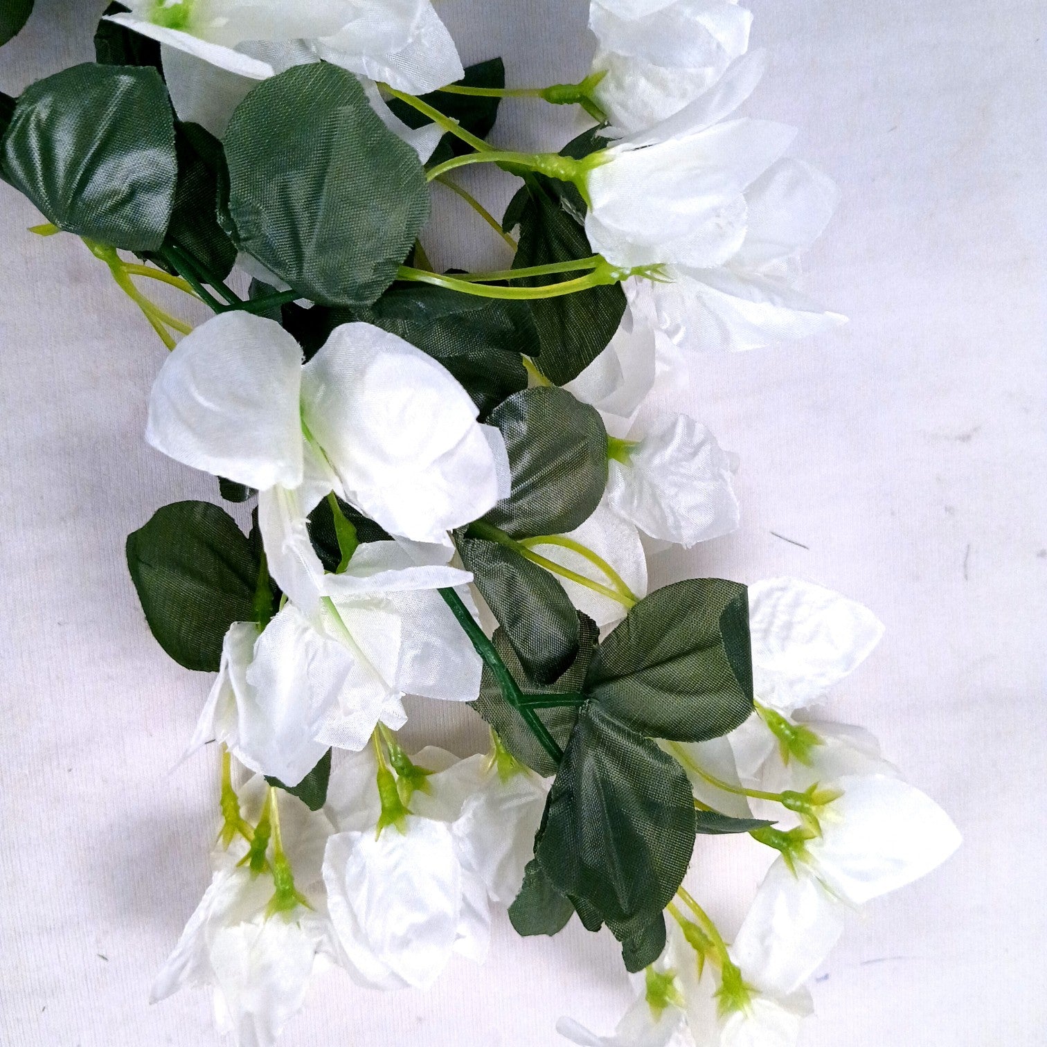 Artificial Hanging Flower for Home Decor | Hanging Flower | Decorative Wall Hanging Floral Bunch for Balcony, Garden & Living Room - 27 Inch - Apkamart #Color_White