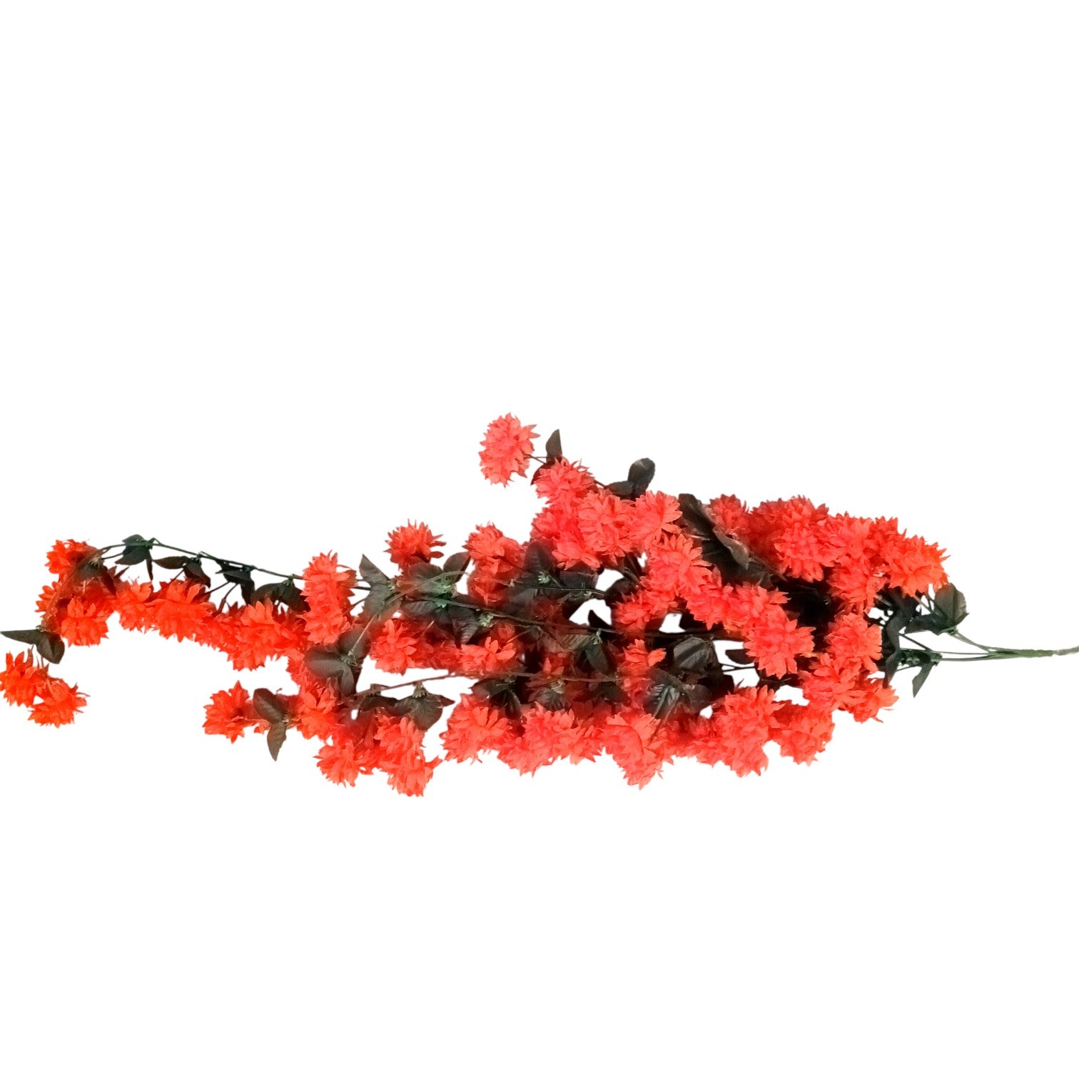 Artificial Hanging Flower for Home Decor | Decorative Wall Hanging | Balcony Garden Indoor Outdoor Decorative Hanging Plant for Living Room Bedroom Office - 37 Inch - Apkamart #Color_Red